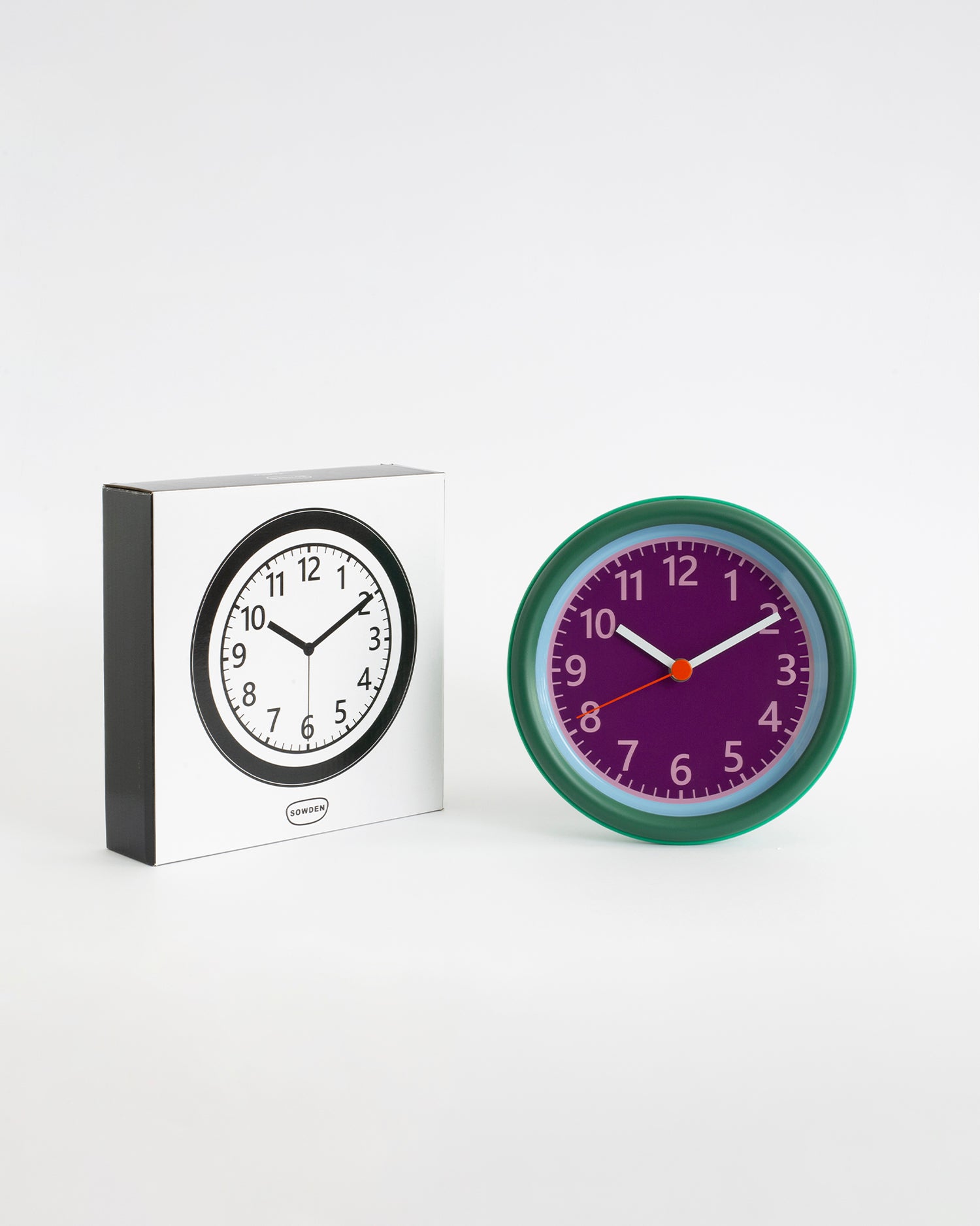 Orologio da parete in alluminio e vetro Clock