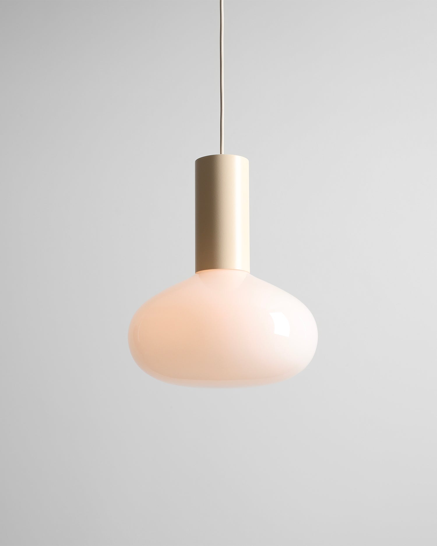 Lampada a sospensione Flo, crema