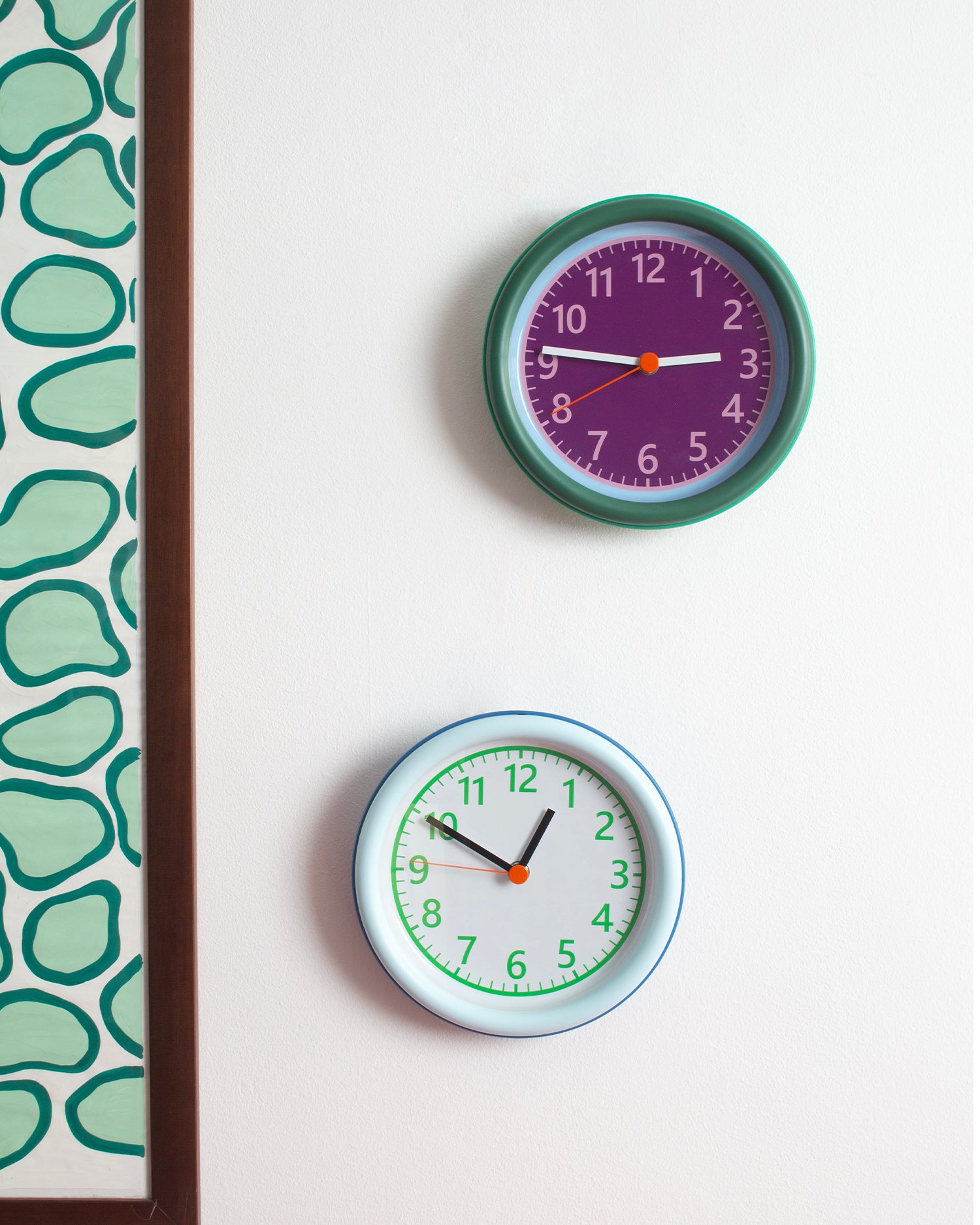 Orologio da parete in alluminio e vetro Clock