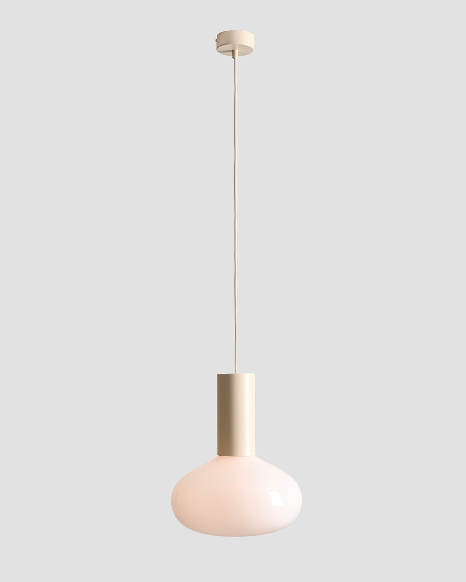 Lampada a sospensione Flo, crema