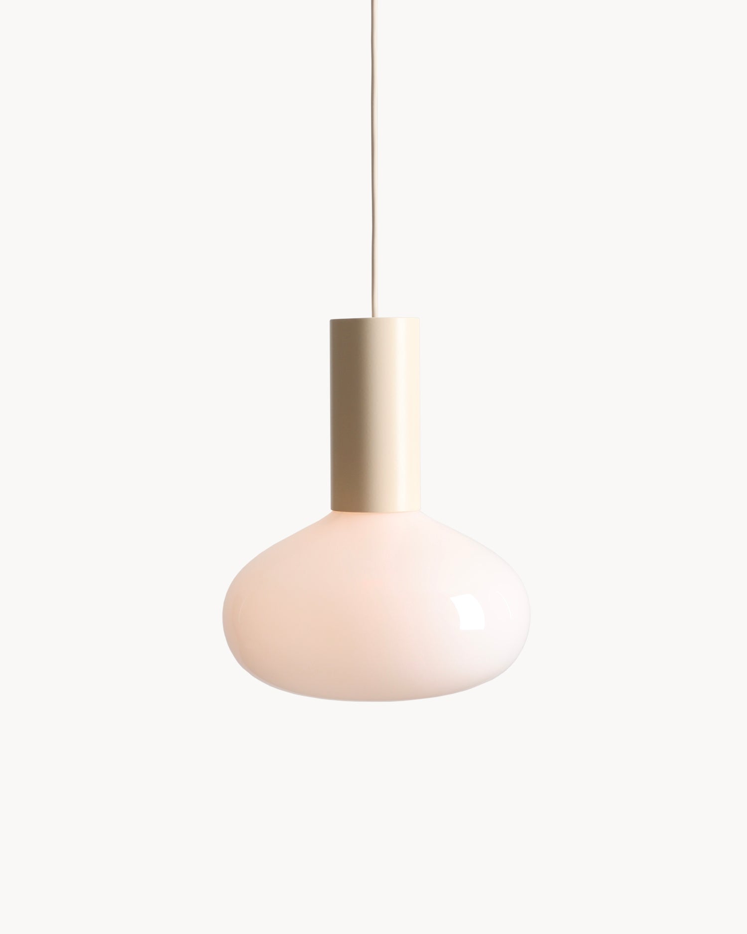Lampada a sospensione Flo, crema