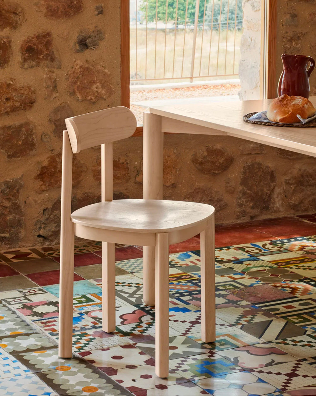 Set di 2 sedie in legno di frassino Nara