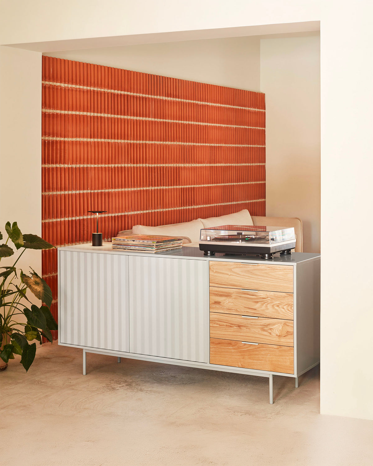 Credenza con cassetti in rovere Sierra