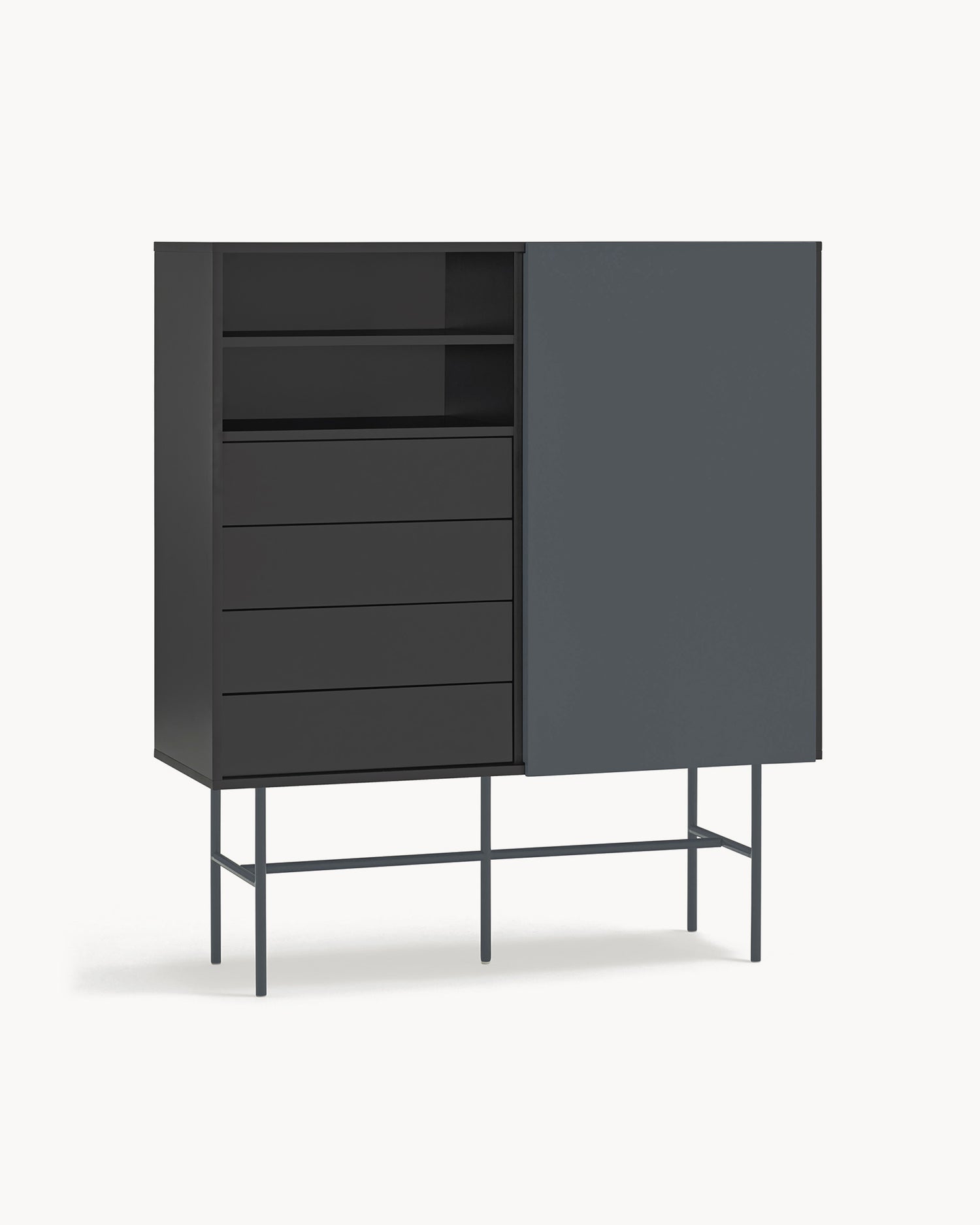 Credenza alta con anta scorrevole Nube