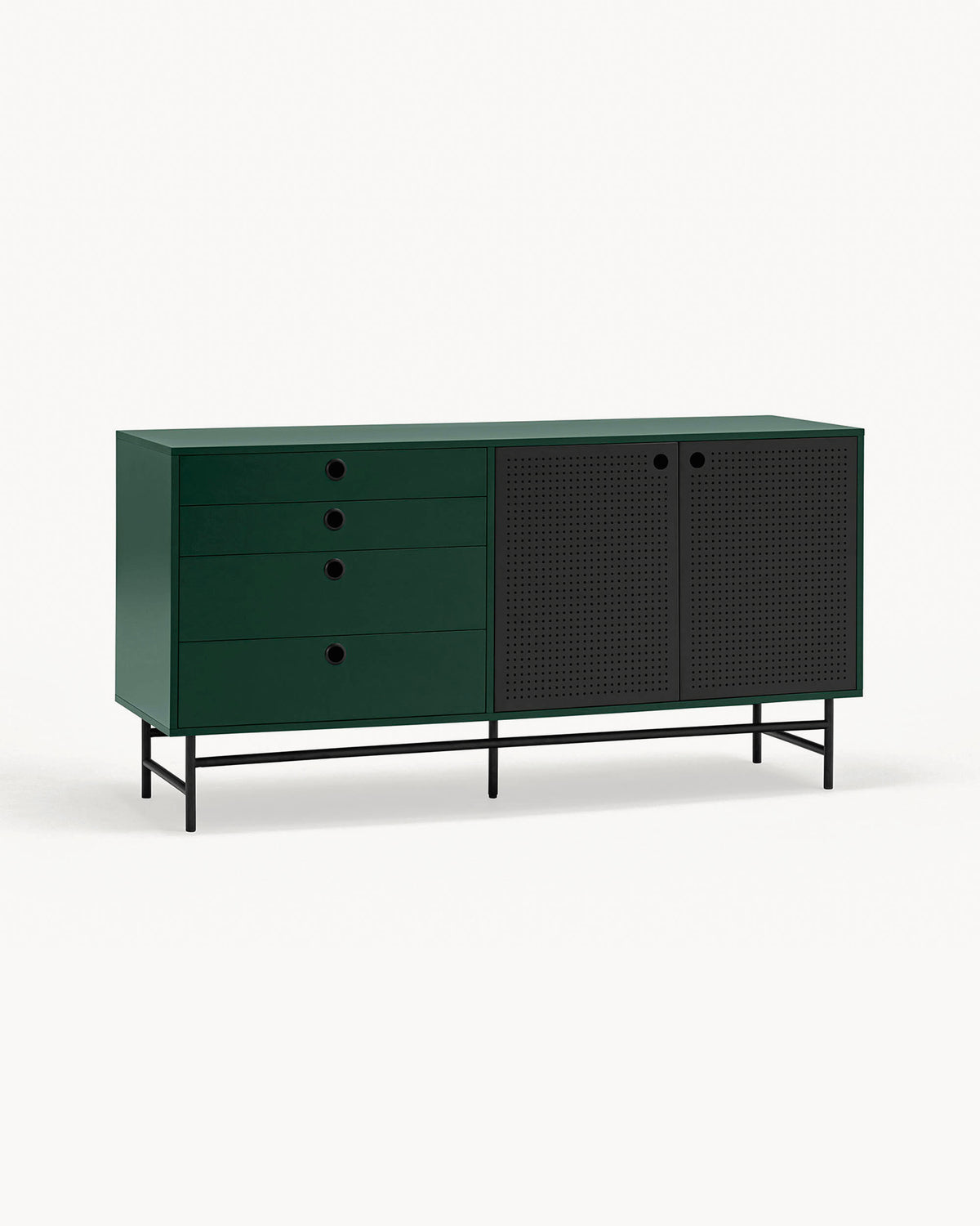 Credenza con ante in metallo forato Punto