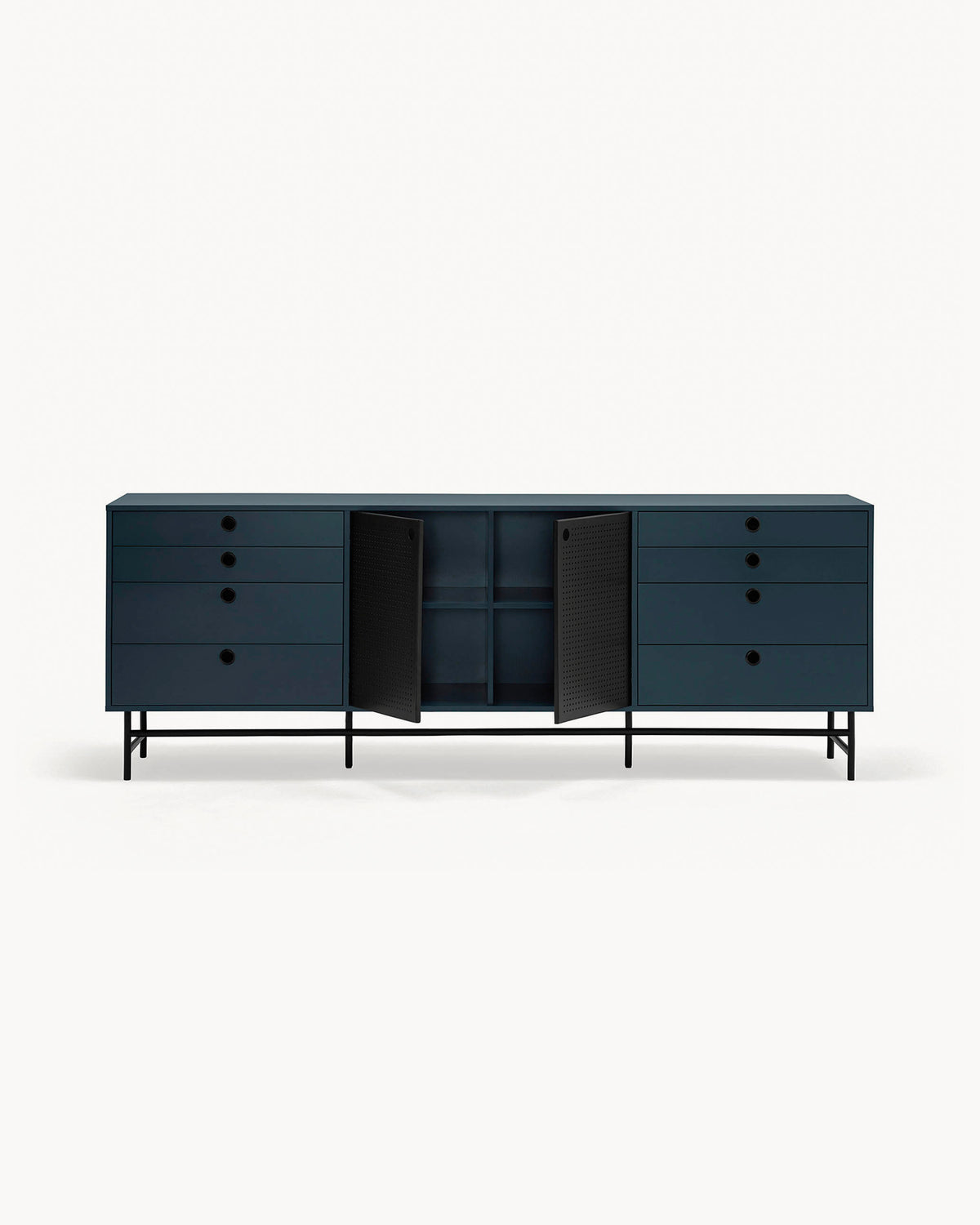Credenza grande con ante in metallo forato Punto