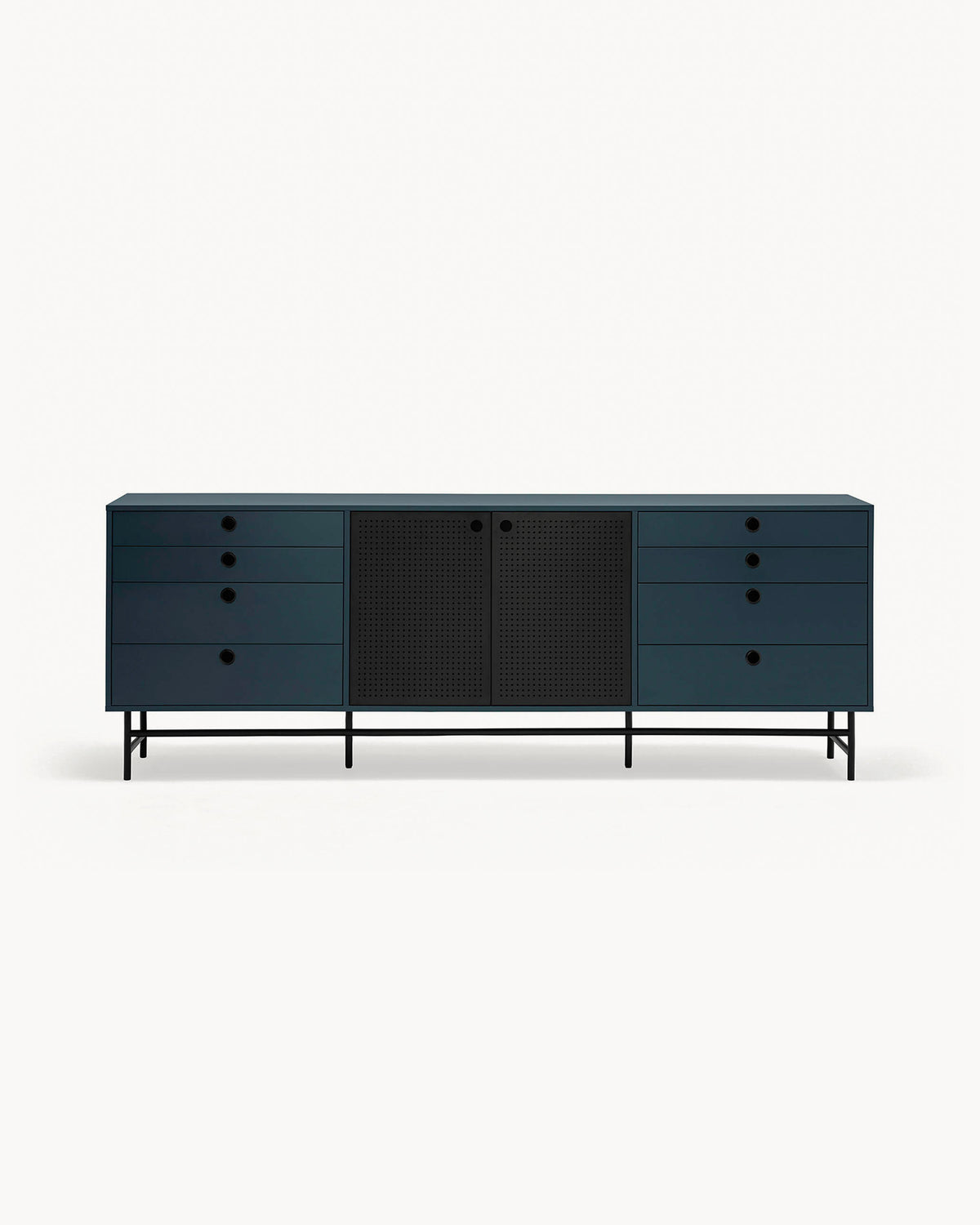 Credenza grande con ante in metallo forato Punto