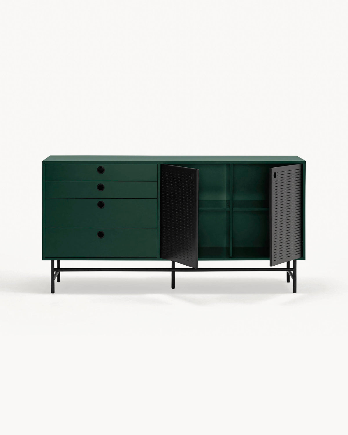 Credenza con ante in metallo forato Punto