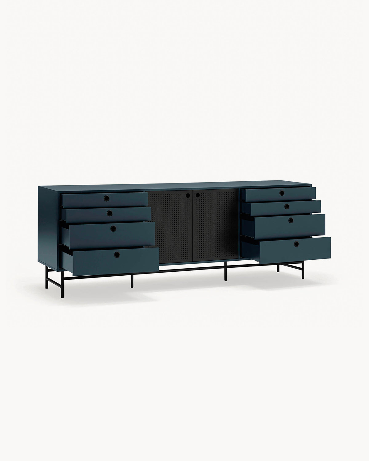 Credenza grande con ante in metallo forato Punto