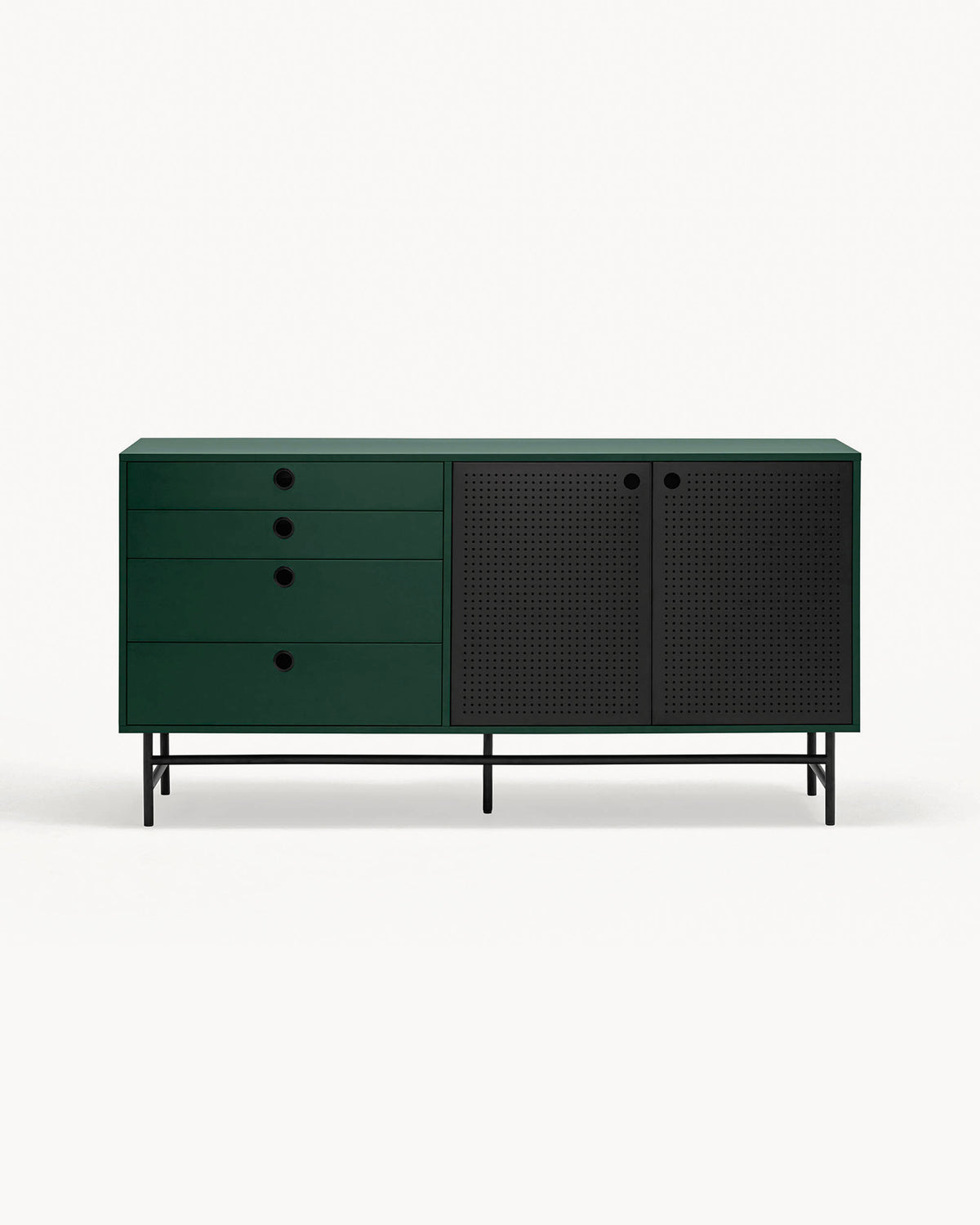 Credenza con ante in metallo forato Punto