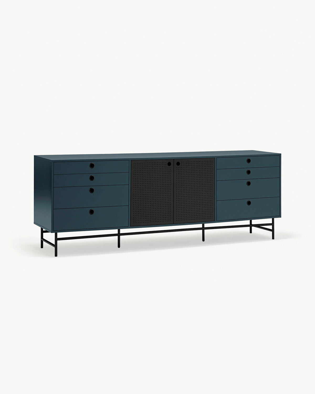 Credenza grande con ante in metallo forato Punto