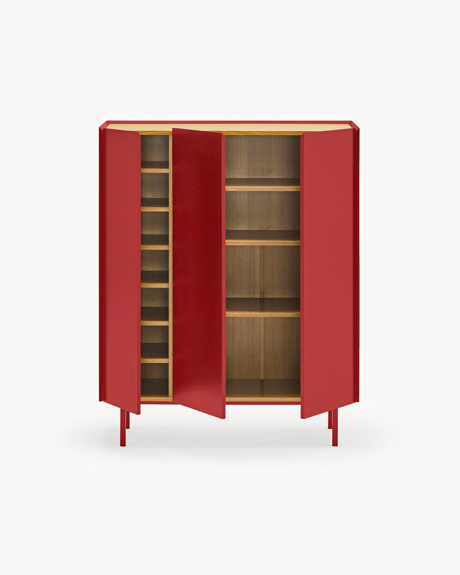 Credenza alta con piano in rovere Arista