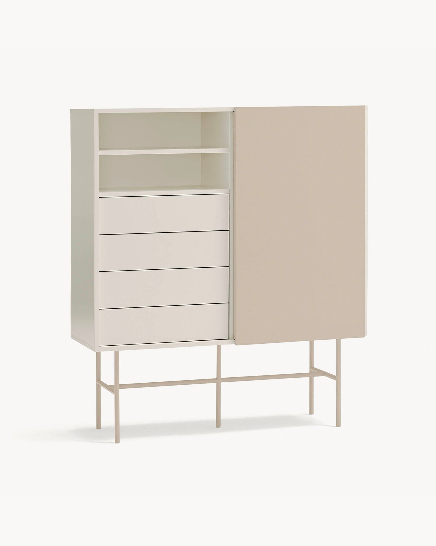 Credenza alta con anta scorrevole Nube