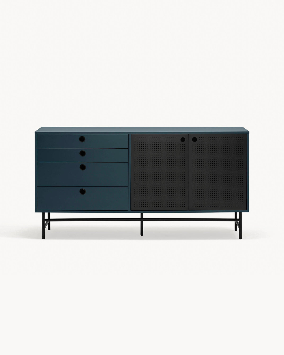Credenza con ante in metallo forato Punto