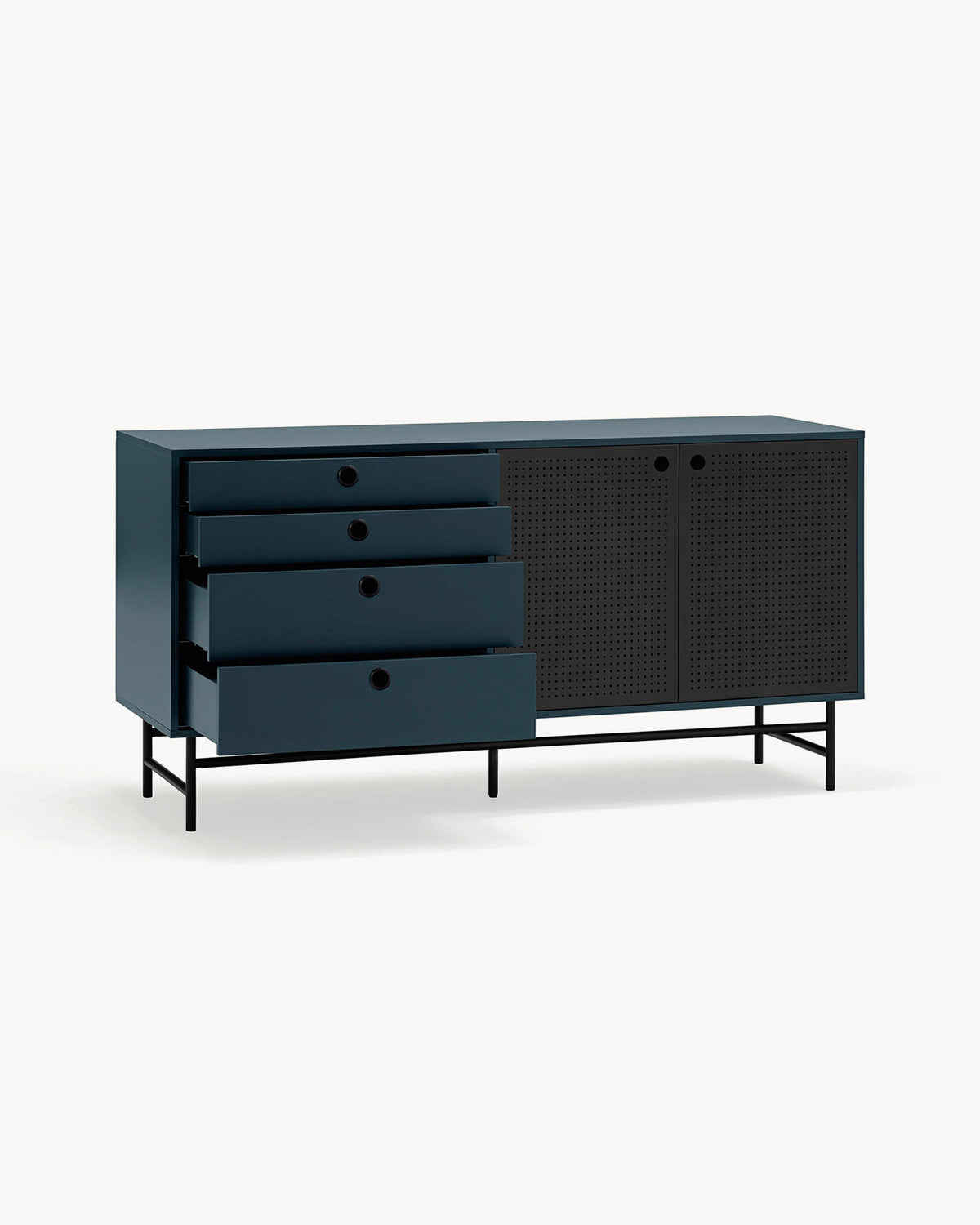 Credenza con ante in metallo forato Punto