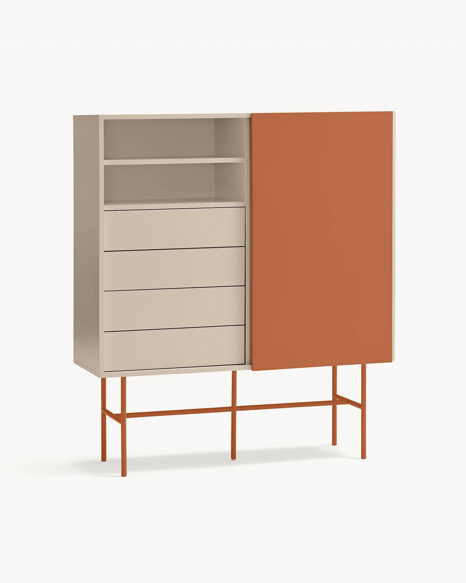 Credenza alta con anta scorrevole Nube