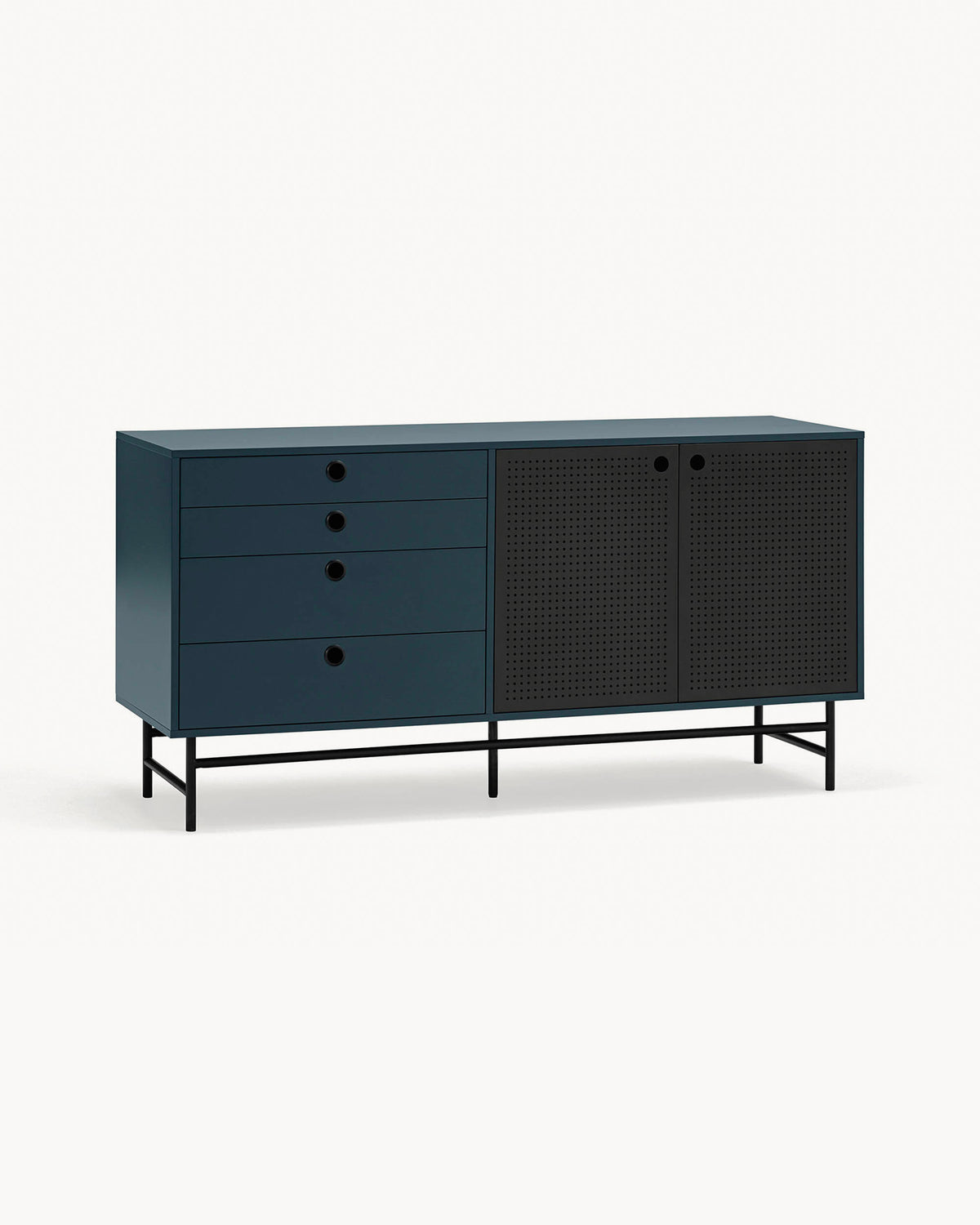 Credenza con ante in metallo forato Punto