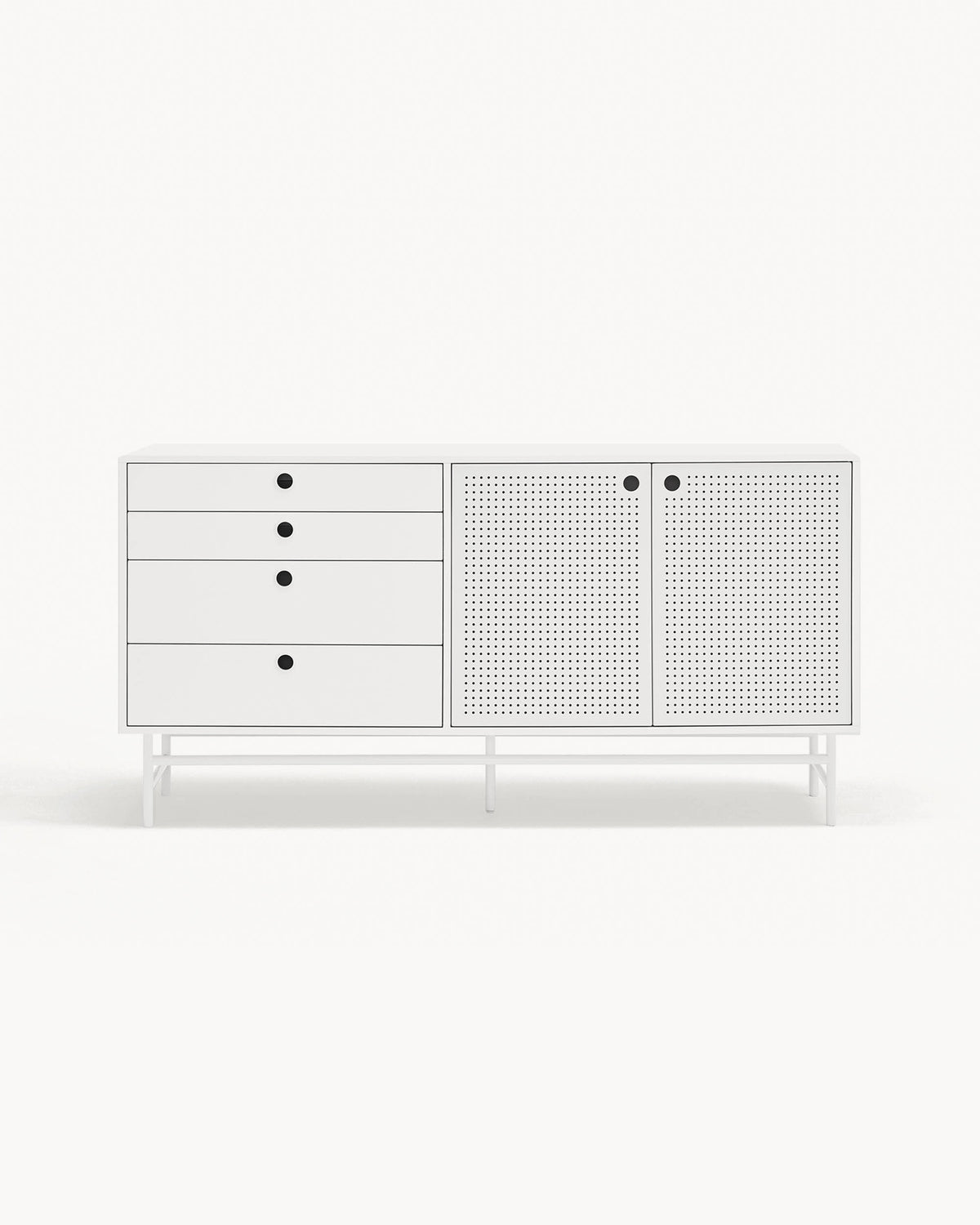 Credenza con ante in metallo forato Punto
