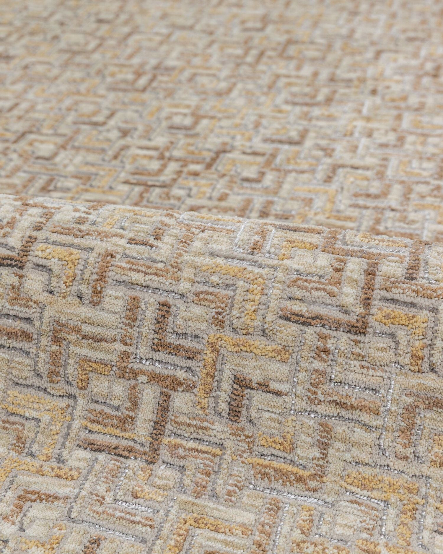 Tappeto geometrico con frange Kado