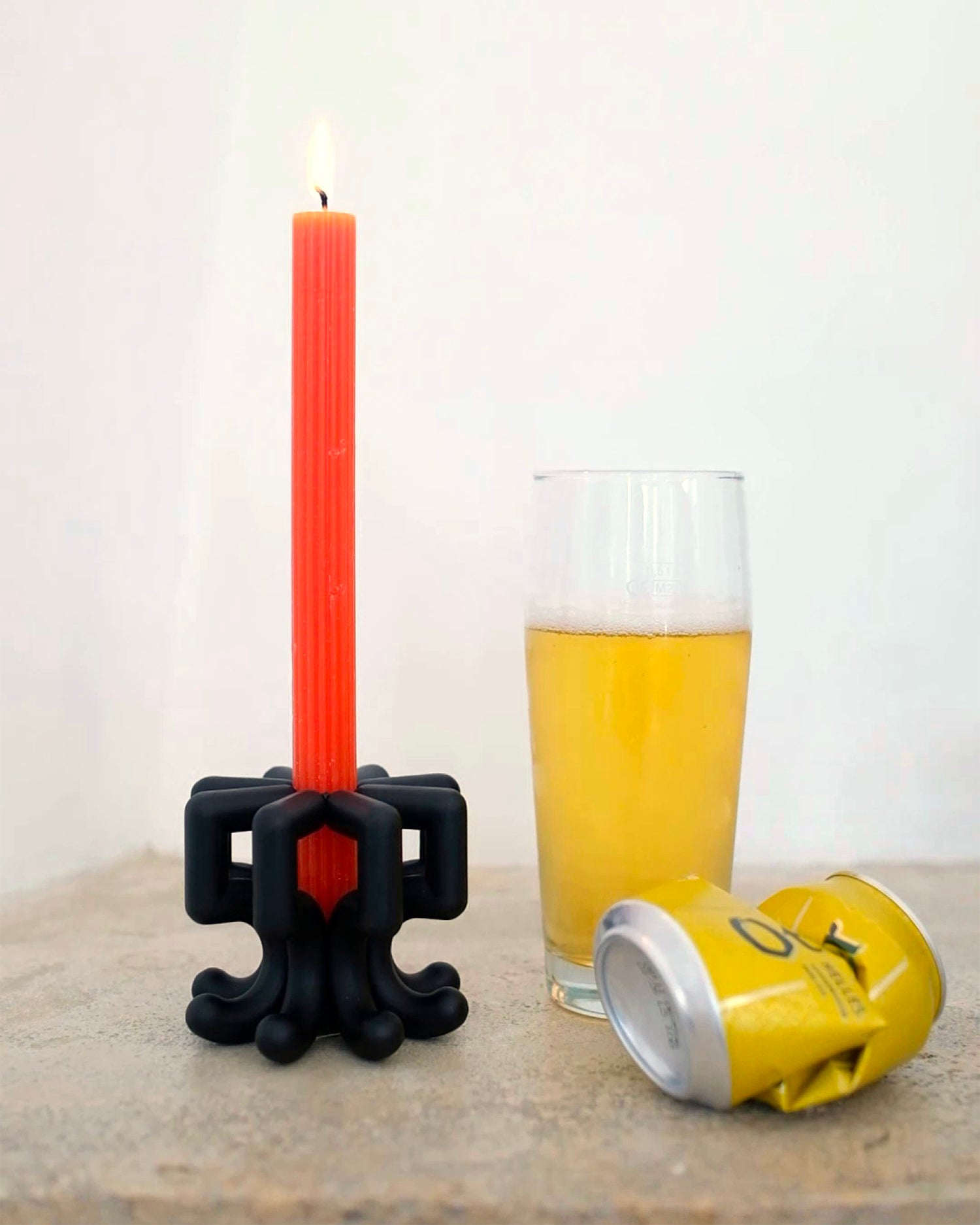 Portacandele in alluminio Digit Five