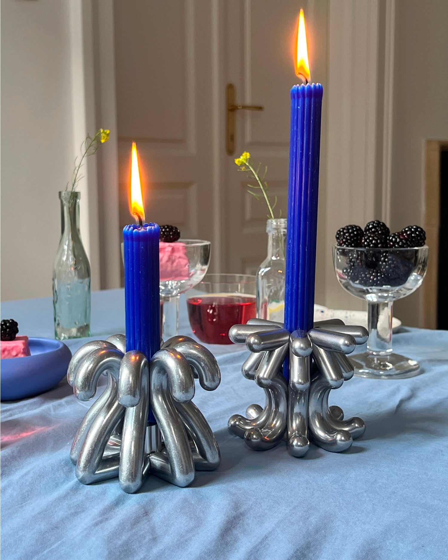 Portacandele in alluminio Digit Three