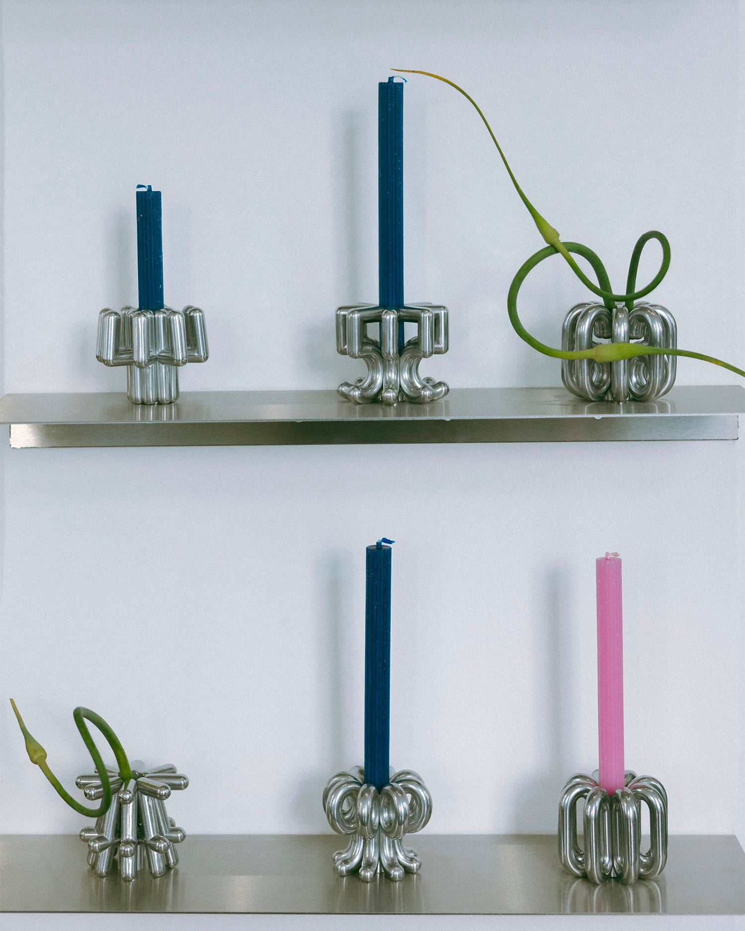 Portacandele in alluminio Digit Five