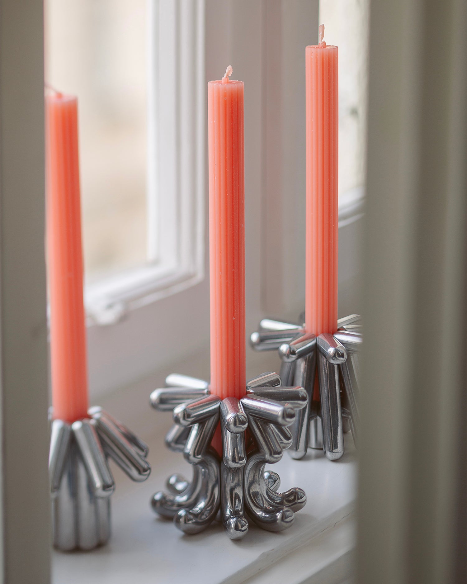 Portacandele in alluminio Digit Three