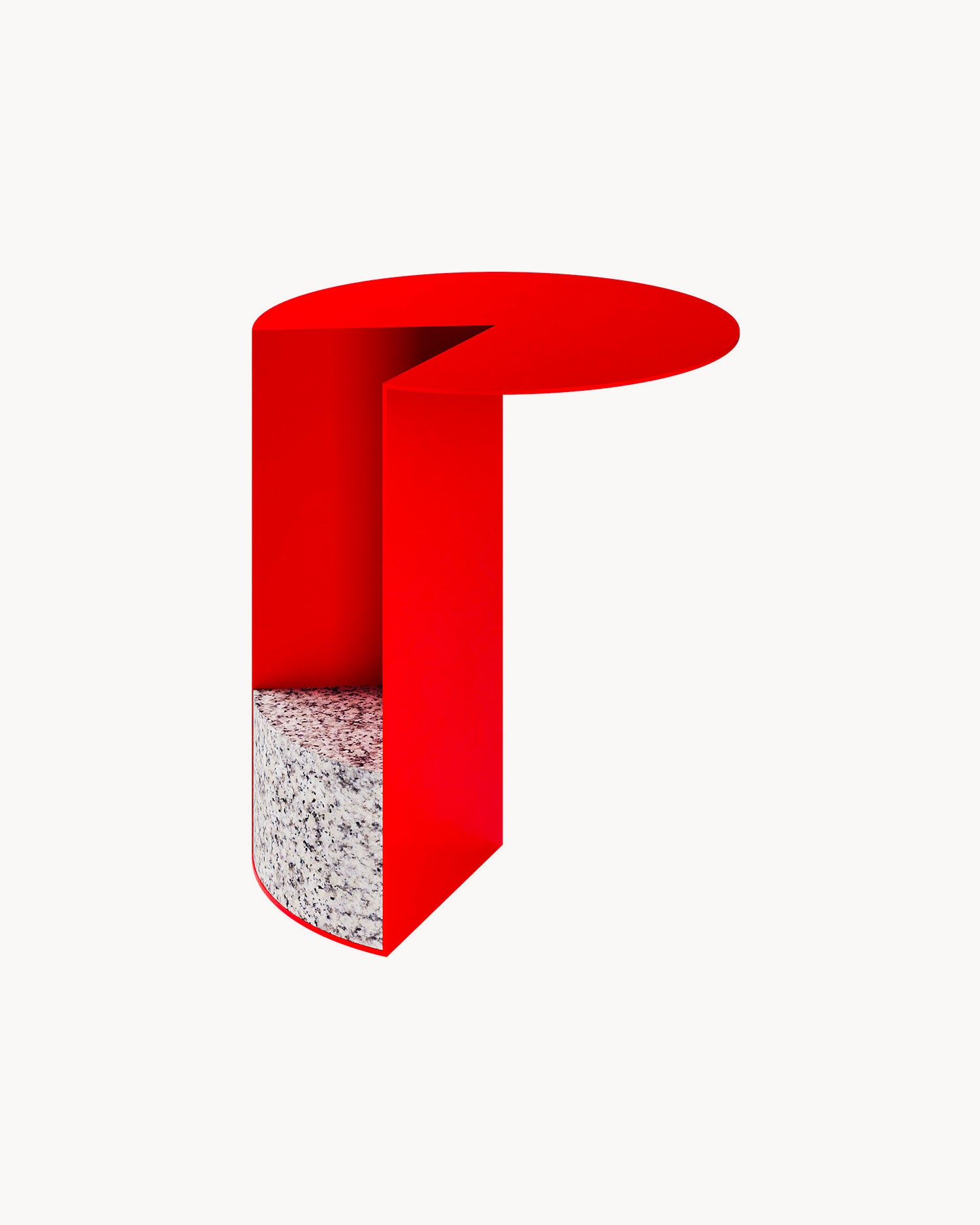 Tavolino in alluminio e granito Pac