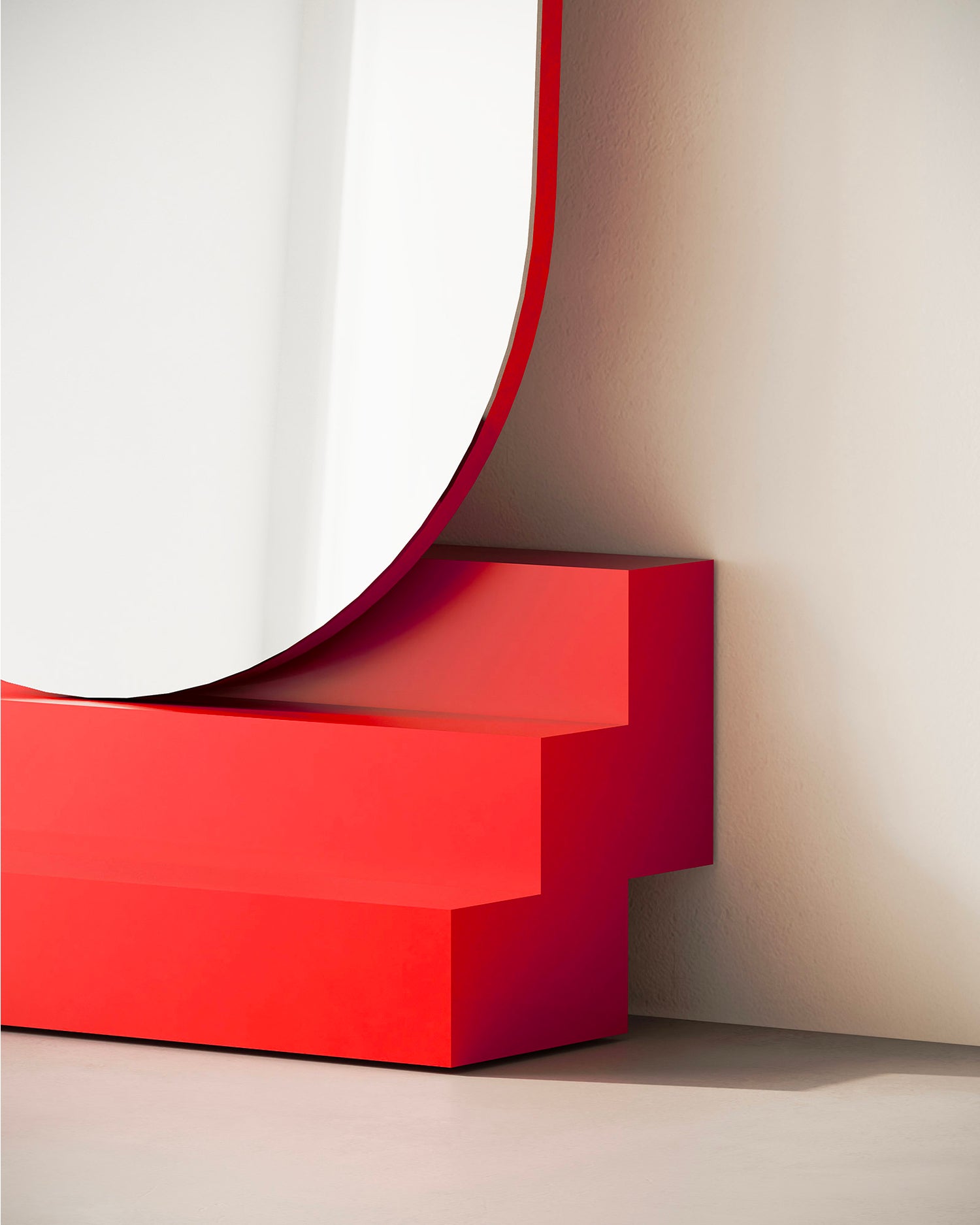 Specchio alto da parete con base Nonchalant