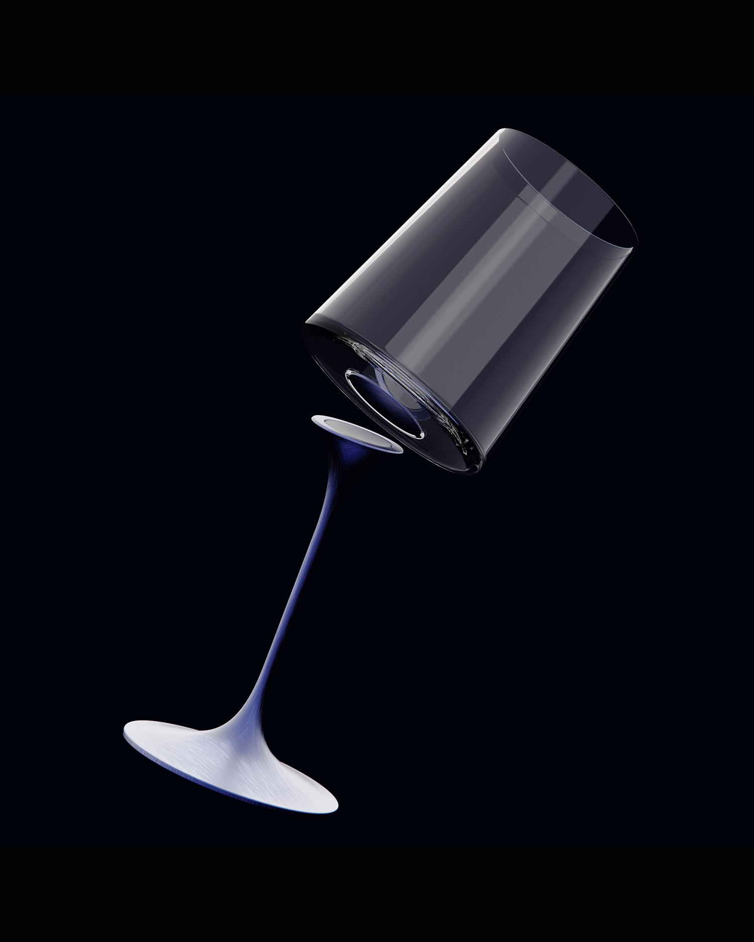 Set 2 bicchieri da acqua/vino bianco in cristallo SplitGlass