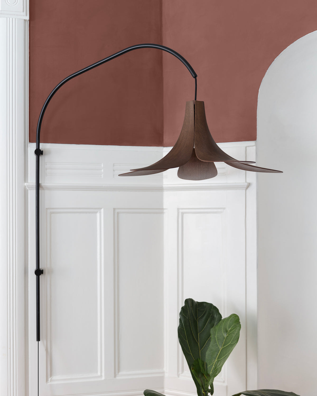 Lampada da parete in impiallacciato di rovere Jazz