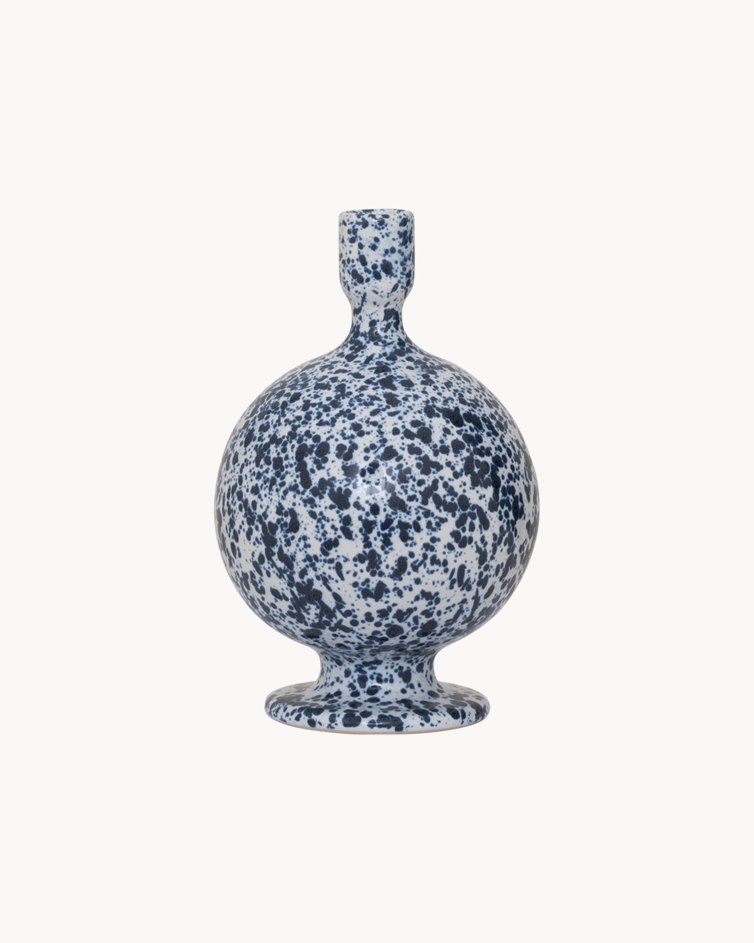 Portacandele a pois in ceramica Rosie
