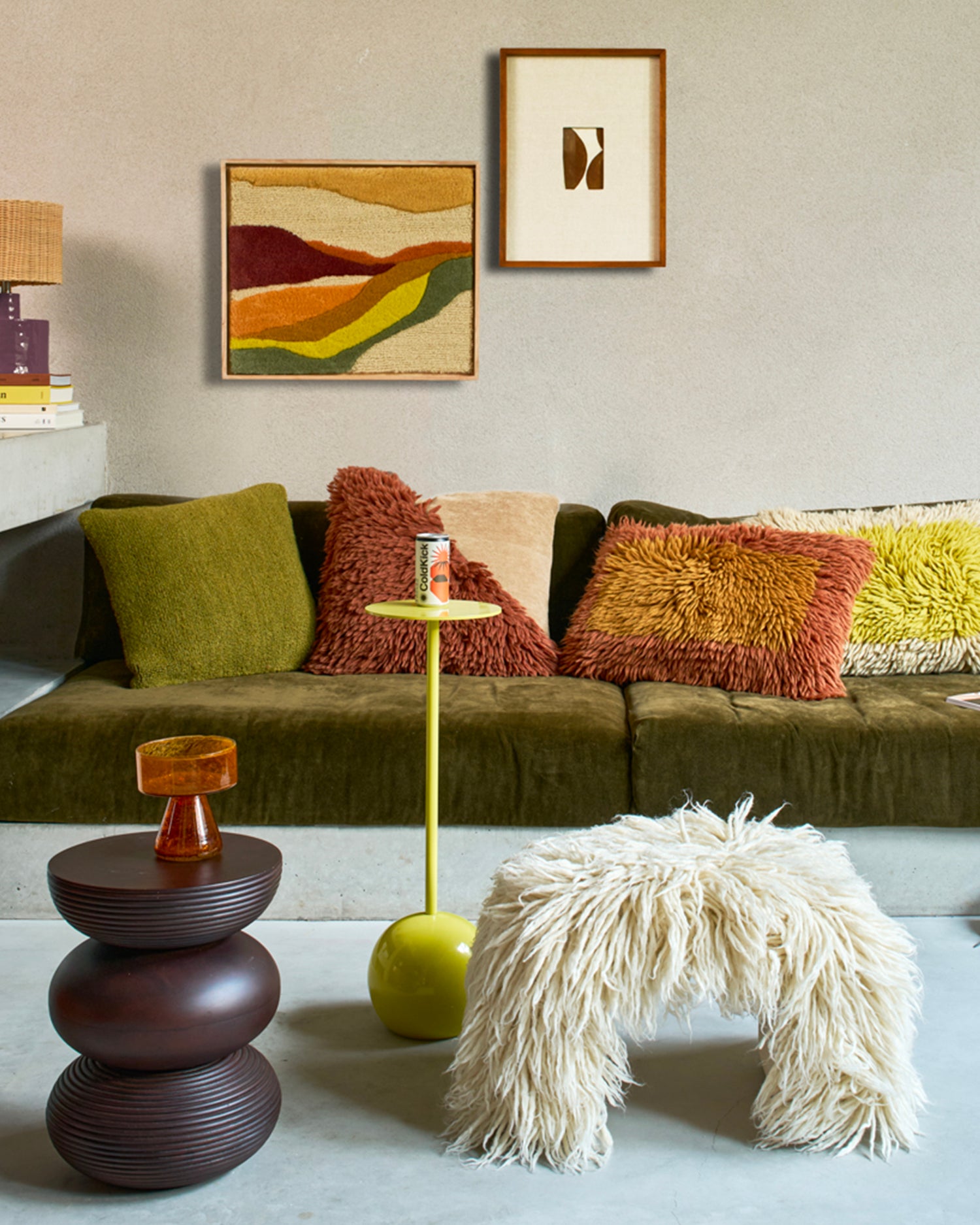 Pouf in cotone e lana Bjarne