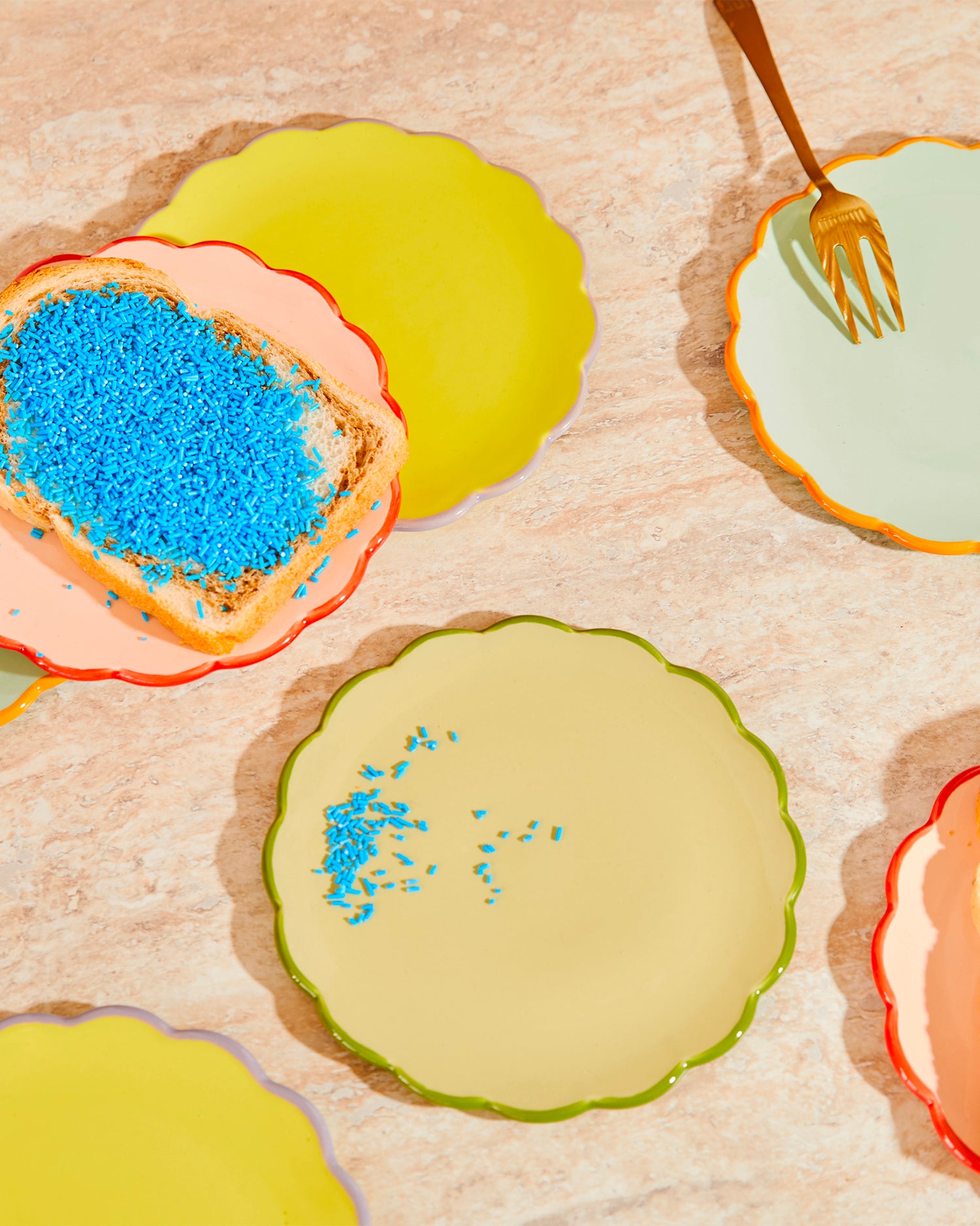 Set 4 piatti da dessert Good Morning Sculpted