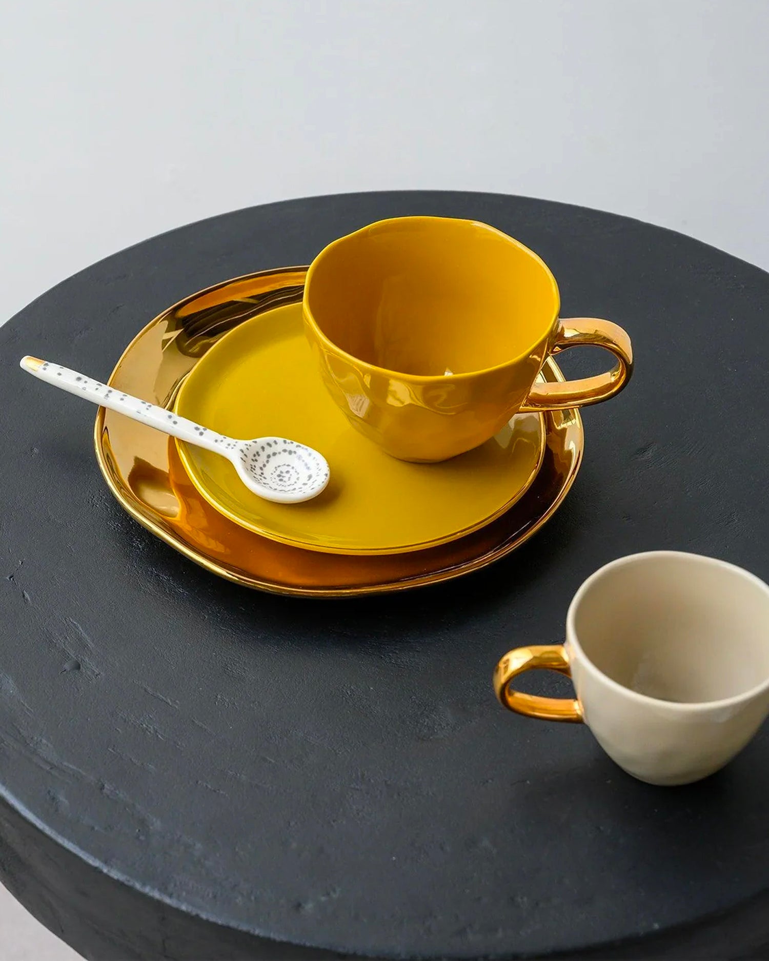 Set 4 piatti da dessert Good Morning oro