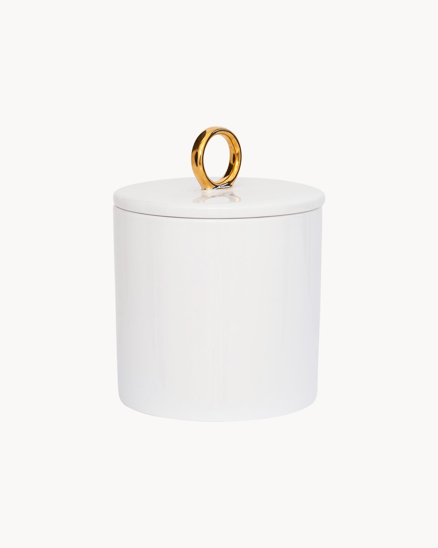 Barattolo in ceramica con dettaglio oro Good Morning