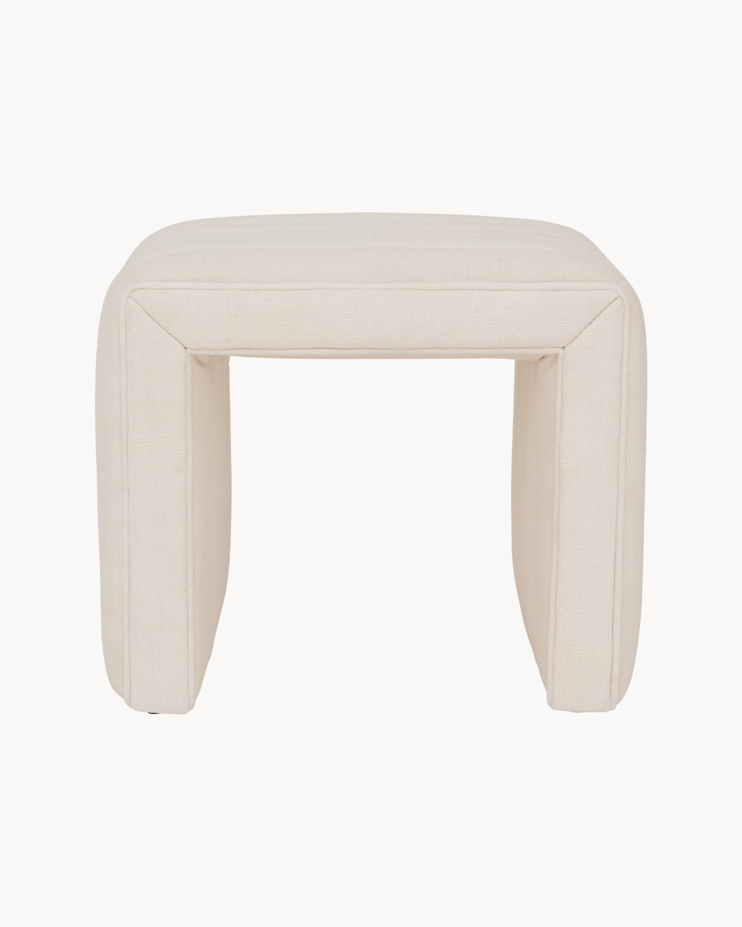 Pouf in lino trapuntato Lyne