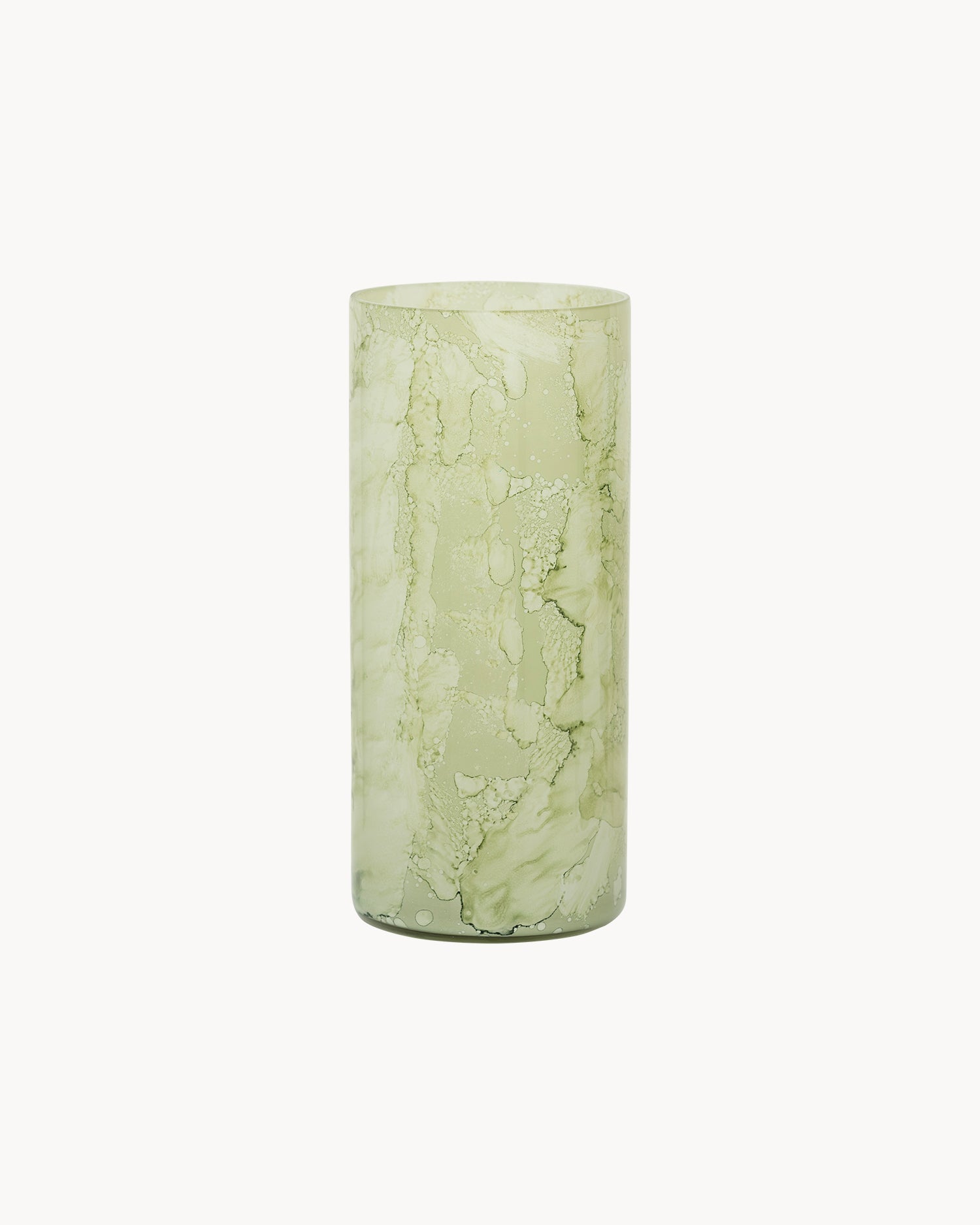 Vaso in vetro con effetto marmorizzato Linn