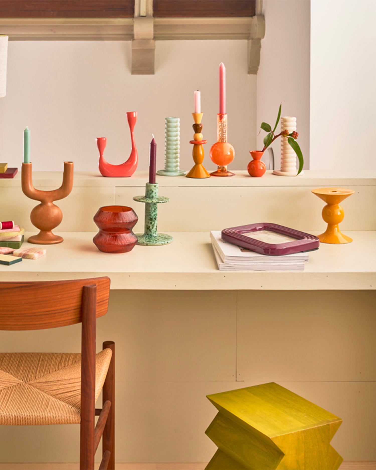 Portacandele in ceramica fatto a mano Tebongo