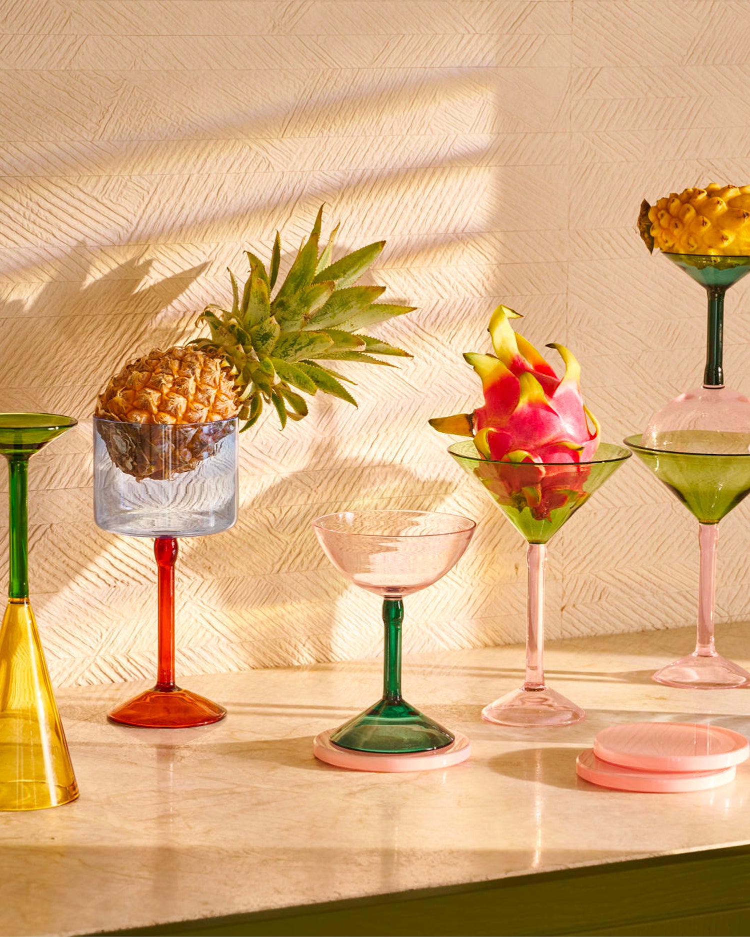 Set 2 coppe da cocktail in vetro borosilicato