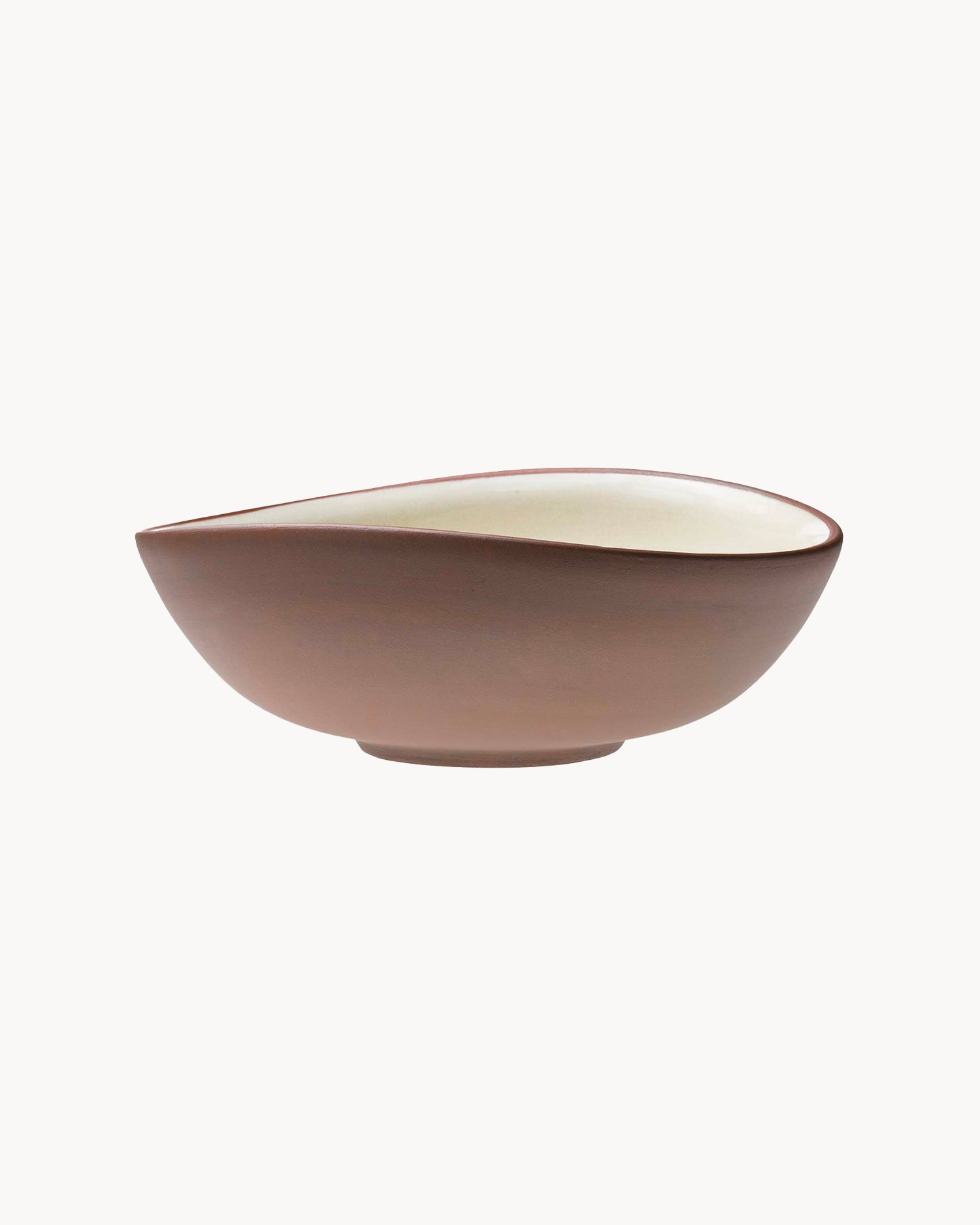 Set 2 bowl curve in terracotta Earth Raw