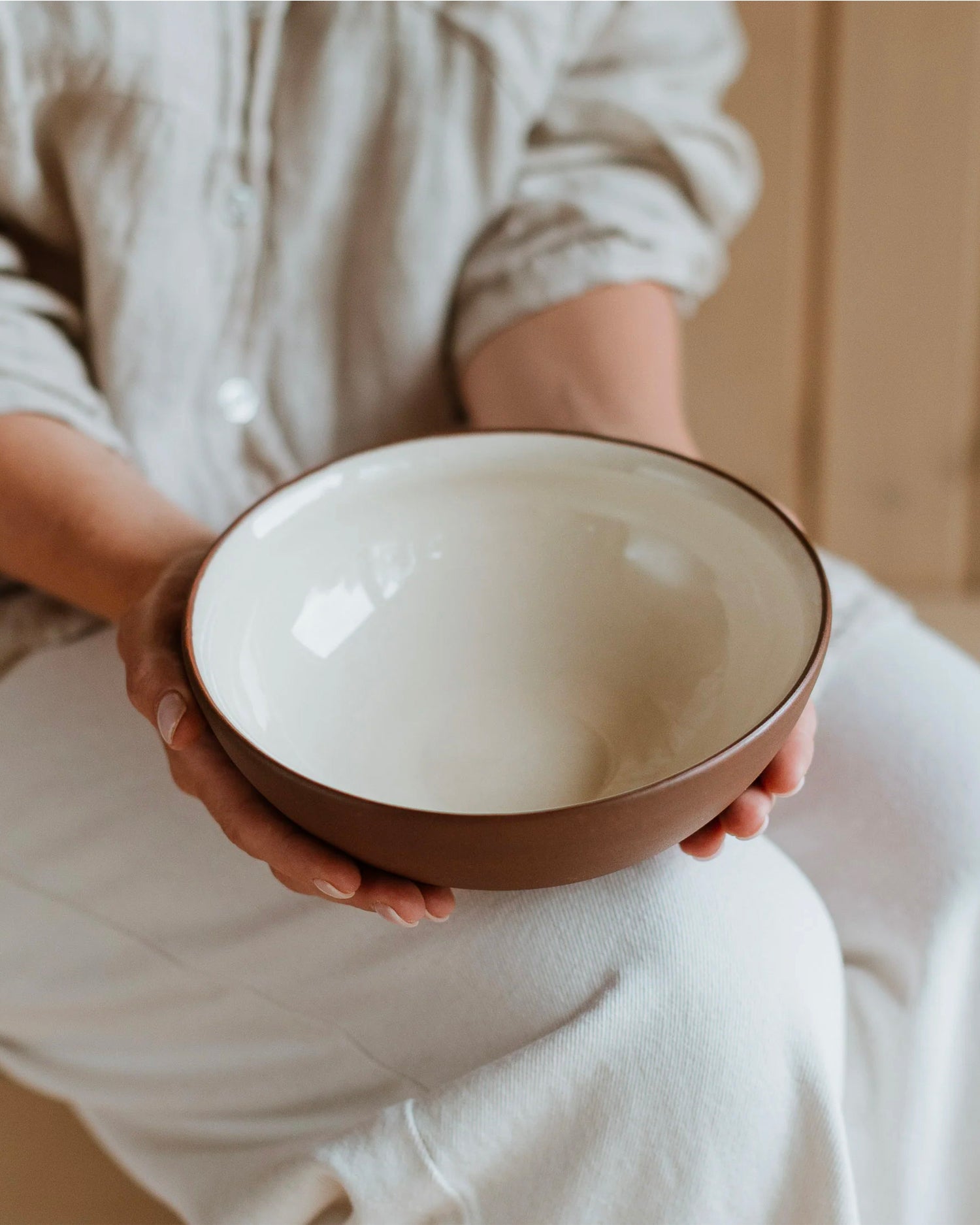Set 3 bowl in terracotta Earth Raw