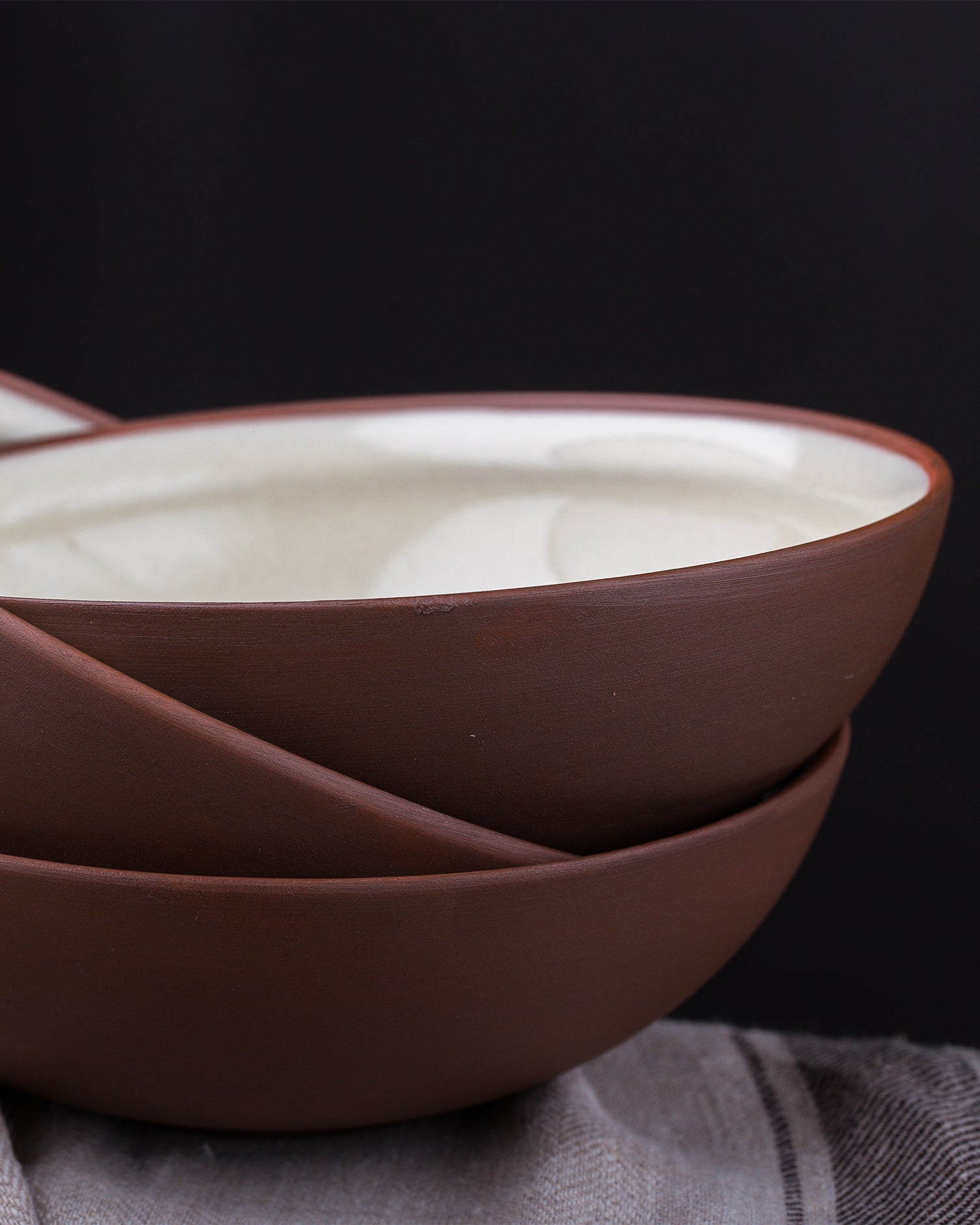 Set 4 bowl in terracotta Earth Raw
