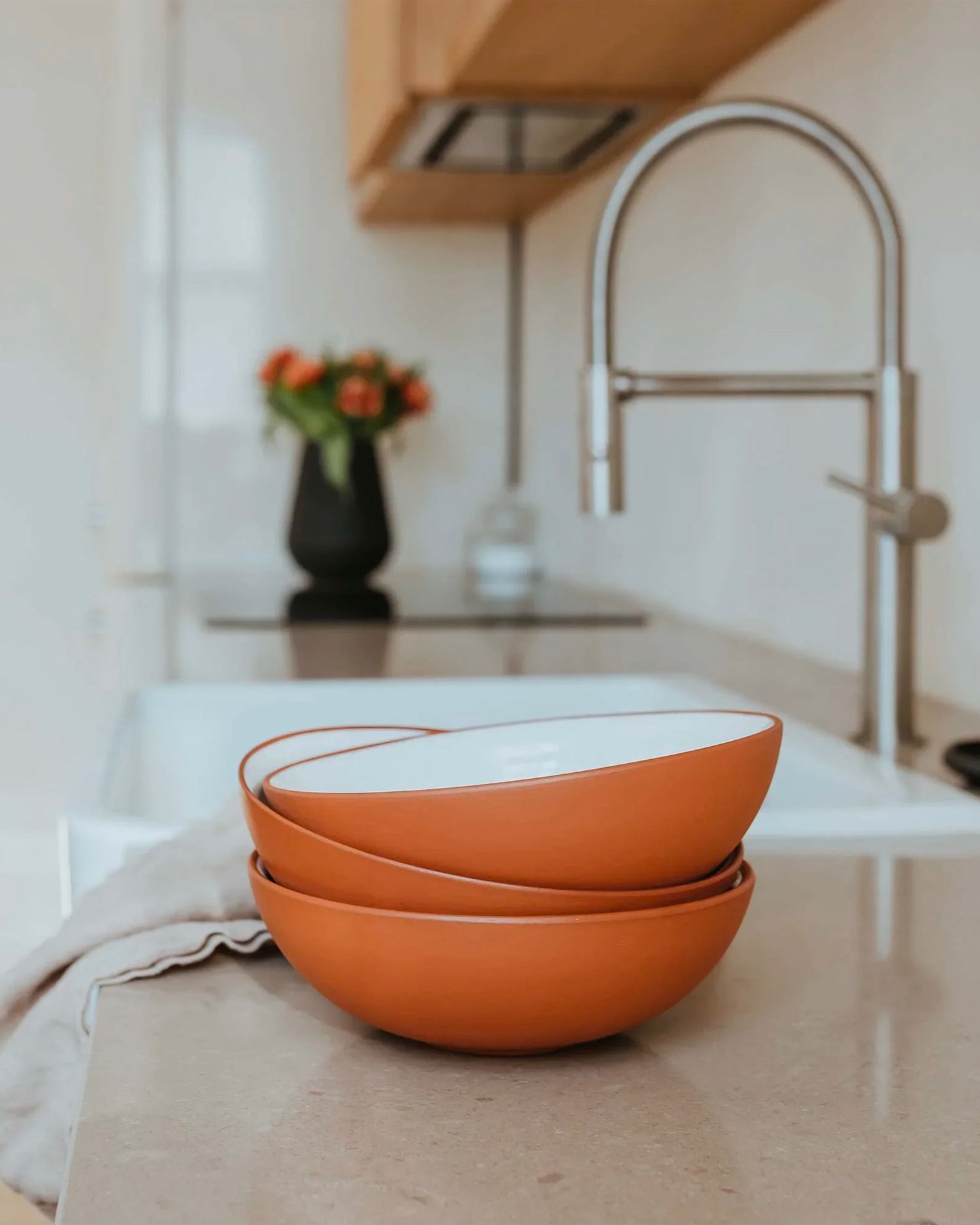 Set 4 bowl in terracotta Earth