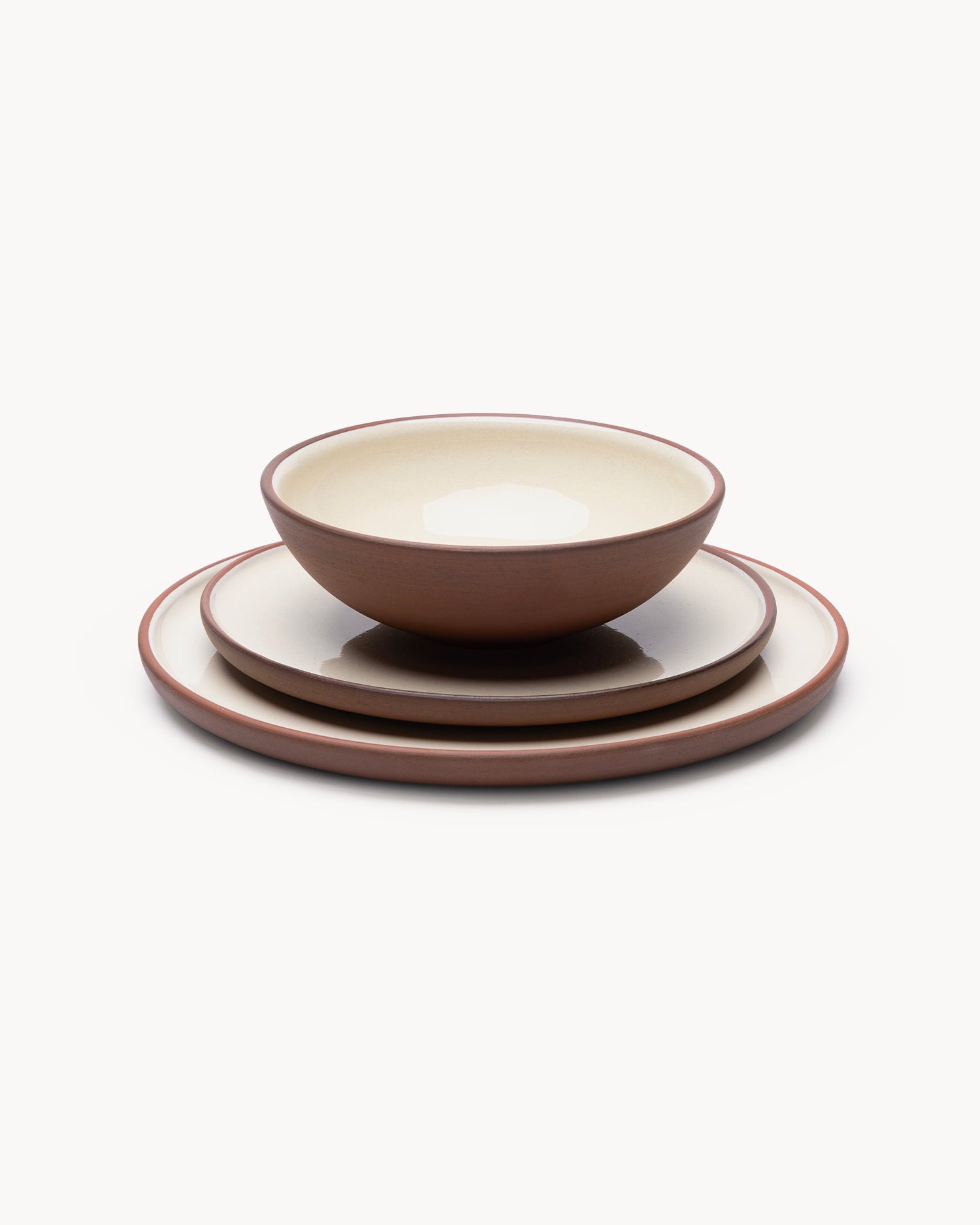 Set 4 piatti piani in terracotta Earth Raw