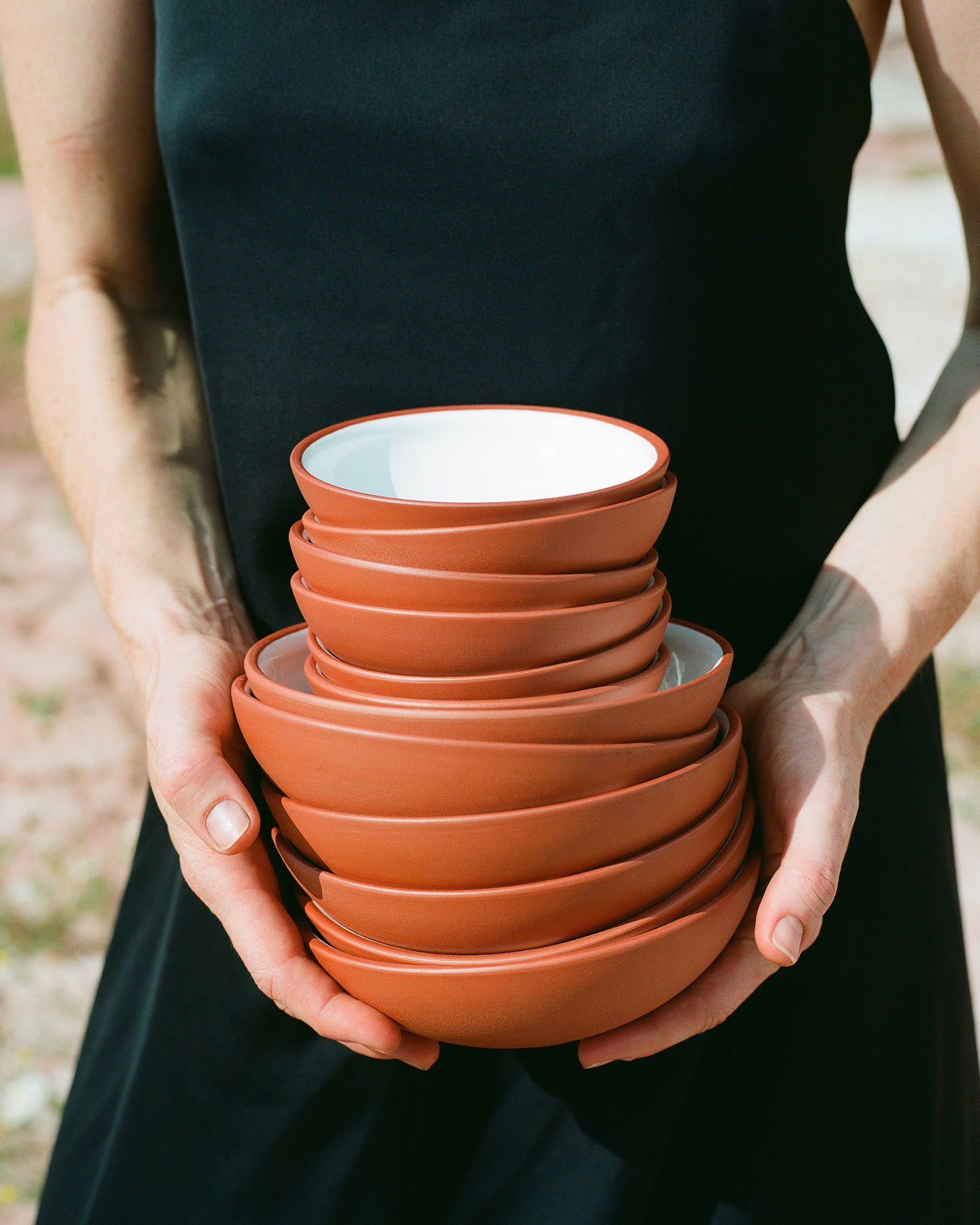 Set 3 bowl in terracotta Earth