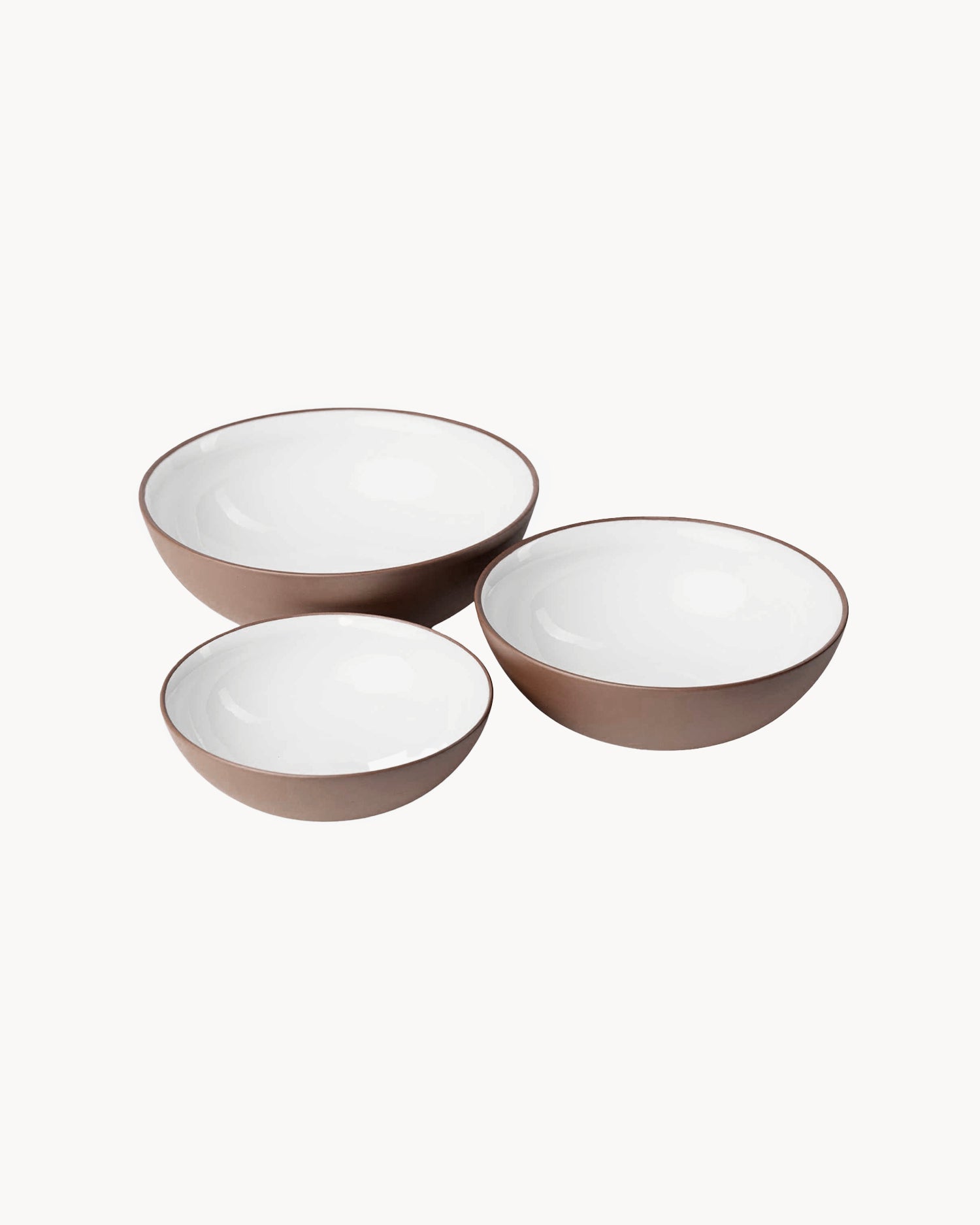 Set 3 bowl in terracotta Earth Raw