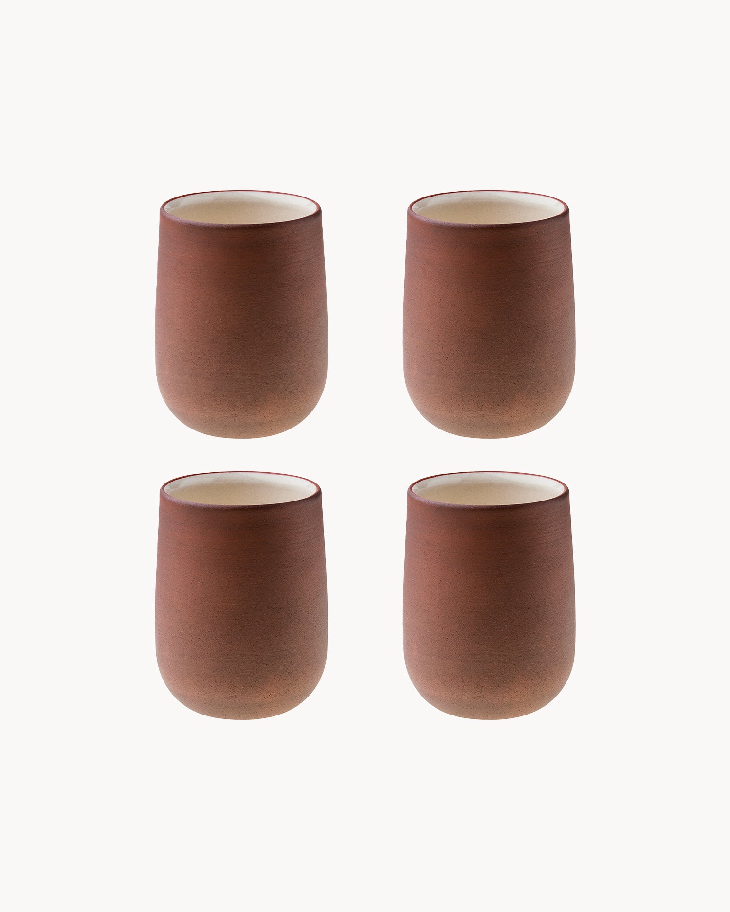 Set 4 bicchieri in terracotta Earth Raw