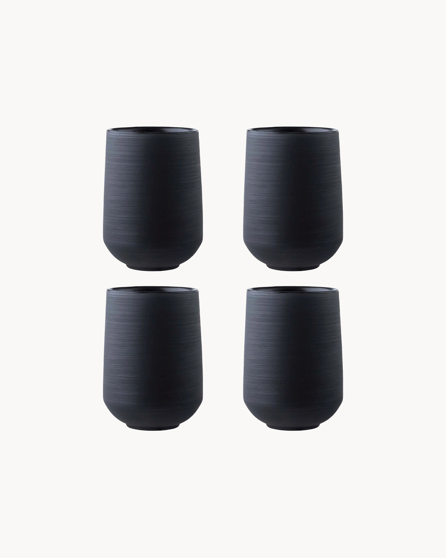 Set 4 bicchieri in terracotta nera Eclipse