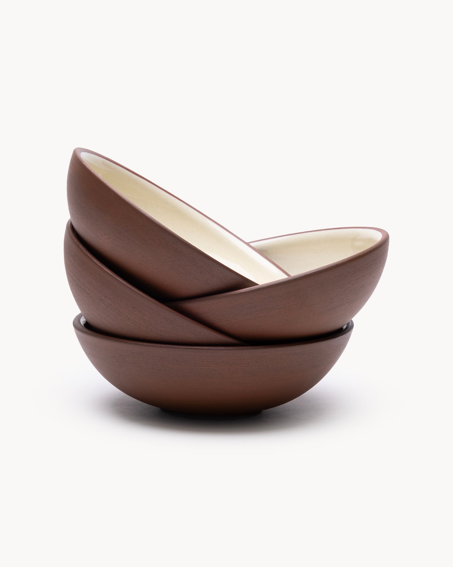 Set 4 bowl in terracotta Earth Raw